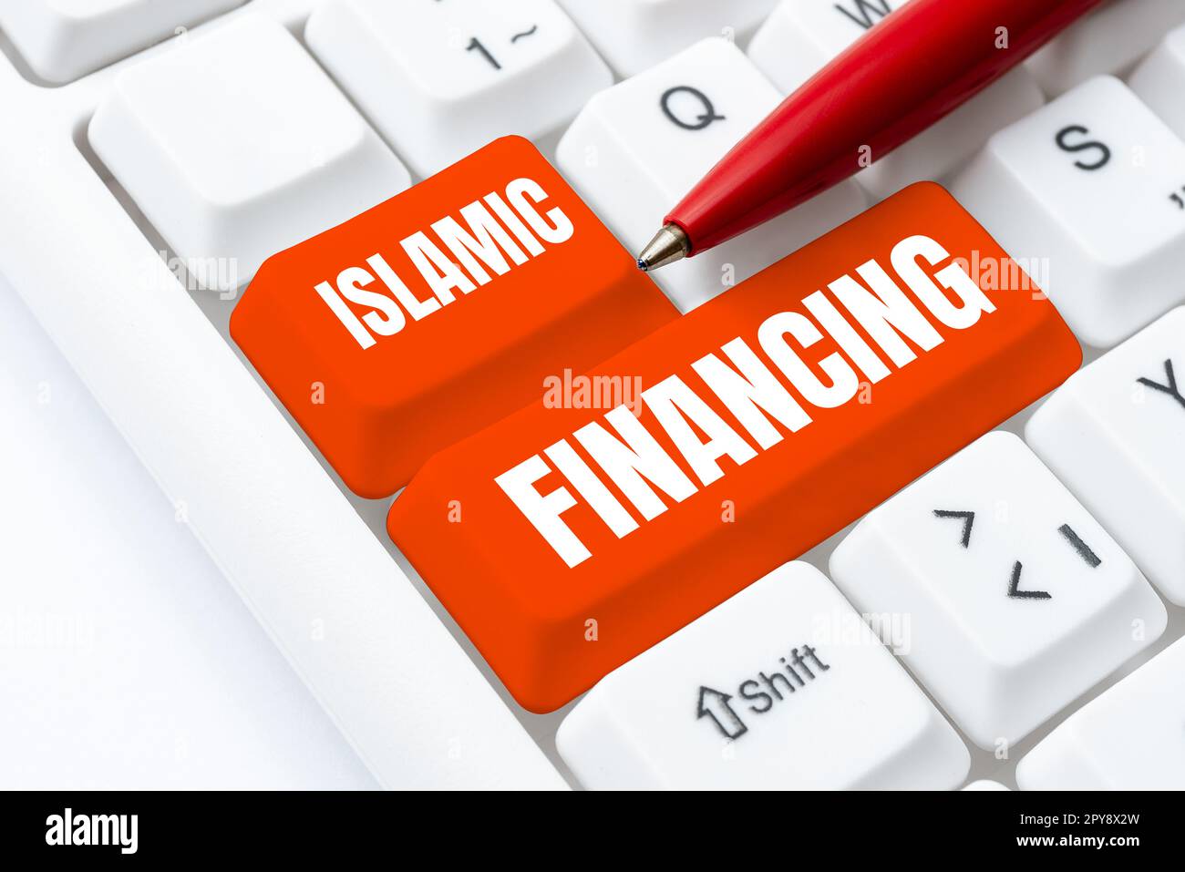 Didascalia concettuale finanziamento islamico. Internet Concept attività bancaria e investimento che rispetta la sharia Foto Stock