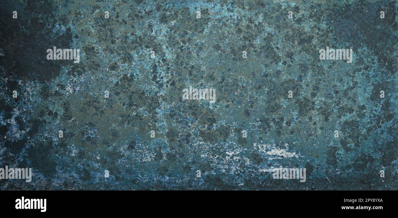 Texture grunge in metallo blu vintage Foto Stock