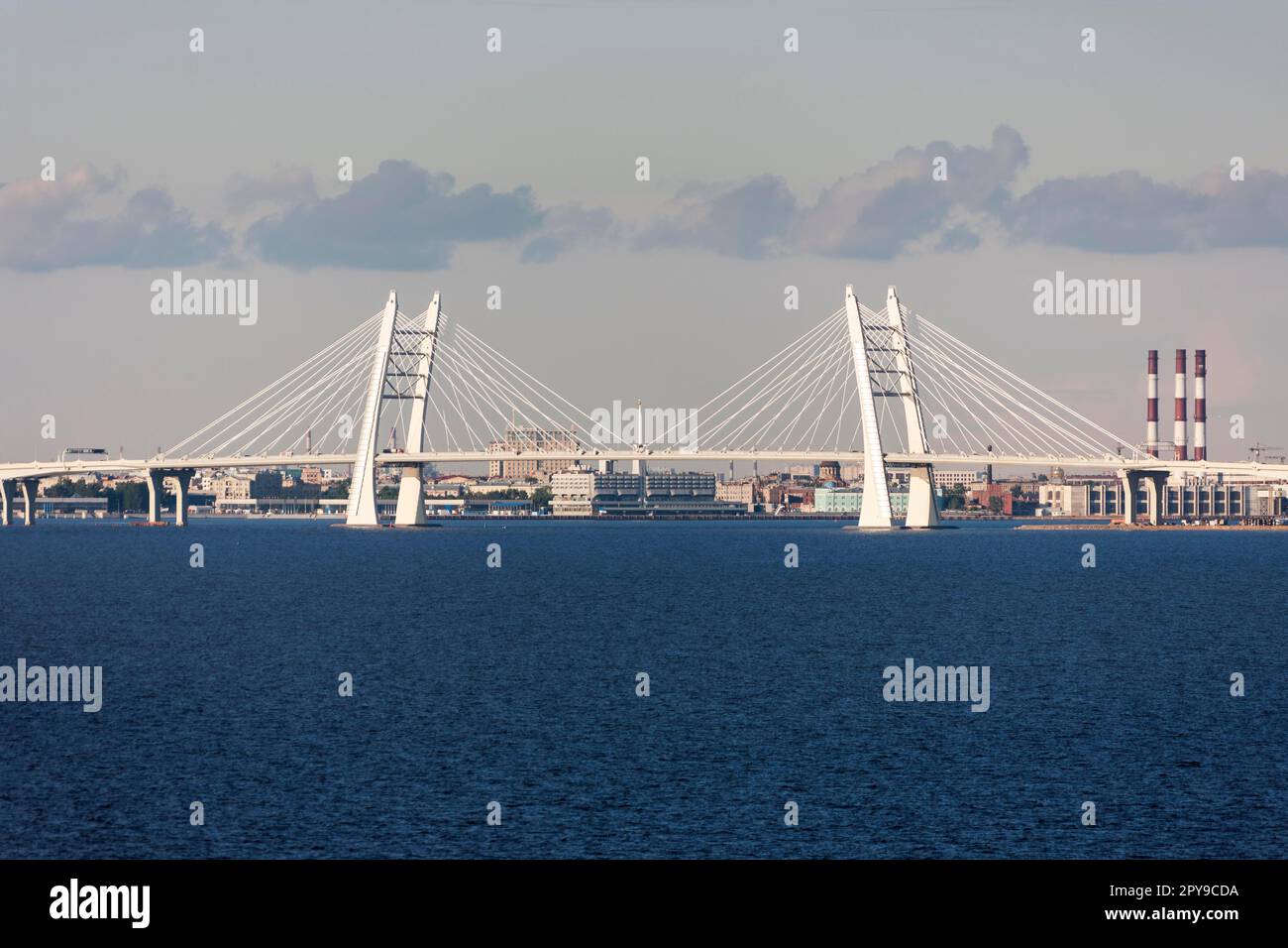 Ponte, porto, St Petersburg, Russia Foto Stock