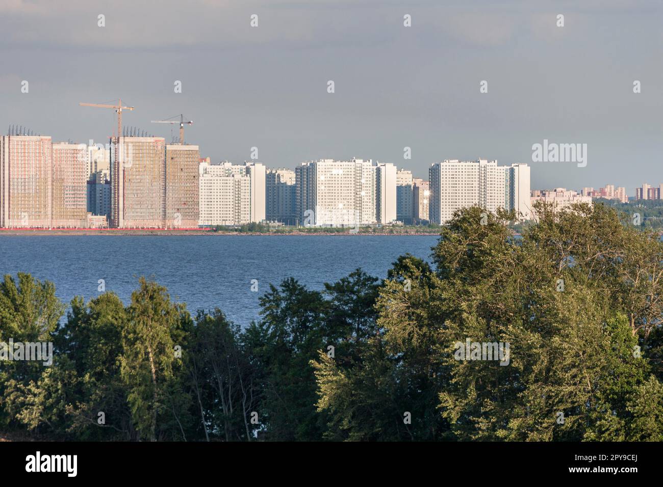 Nuova costruzione, edifici residenziali, St. Petersburg, Russia Foto Stock