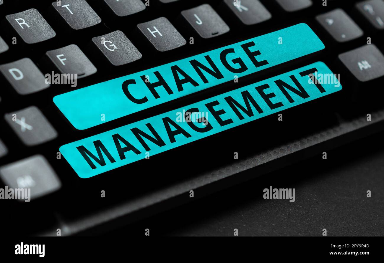 Gestione delle modifiche delle didascalie concettuali. Vetrina aziendale Sostituzione della leadership in un'organizzazione nuove politiche Foto Stock