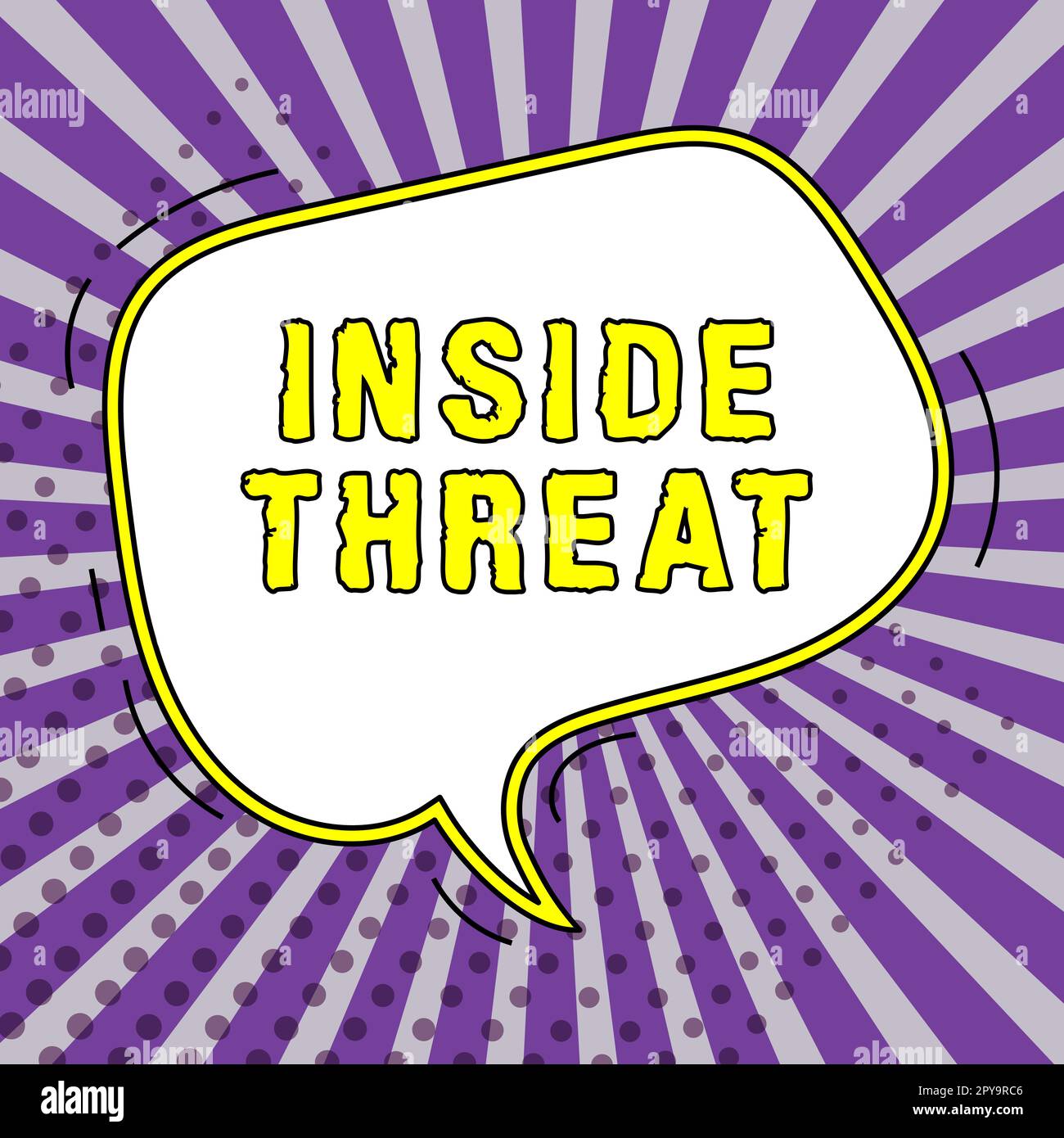 Testo che mostra l'ispirazione all'interno della minaccia. Foto concettuale informazioni che solo un addetto all'interno avrebbe informazioni reali Foto Stock