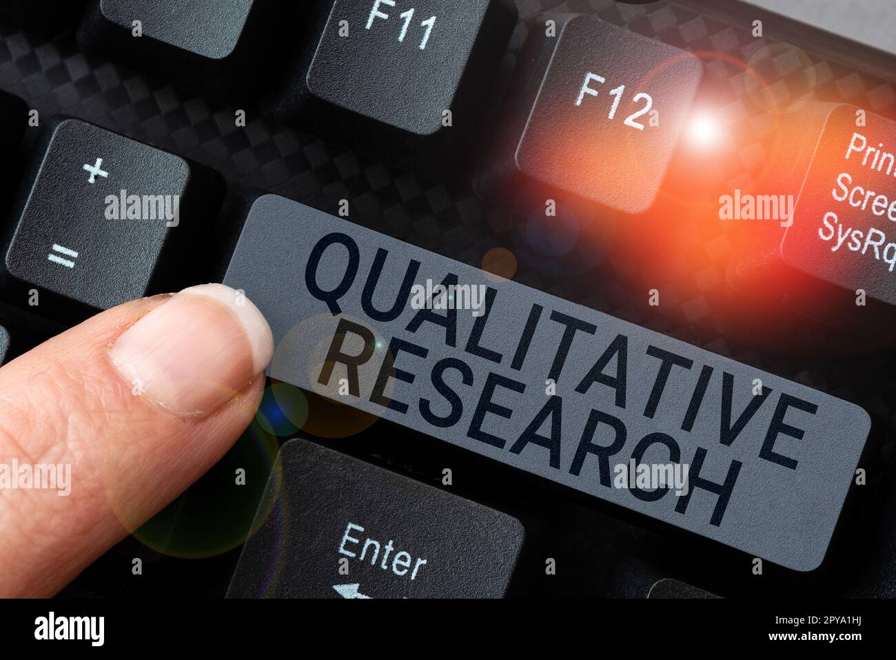 Scrittura a mano testo Ricerca qualitativa. Approccio aziendale certificato per svolgere un lavoro competente con esperienza Foto Stock