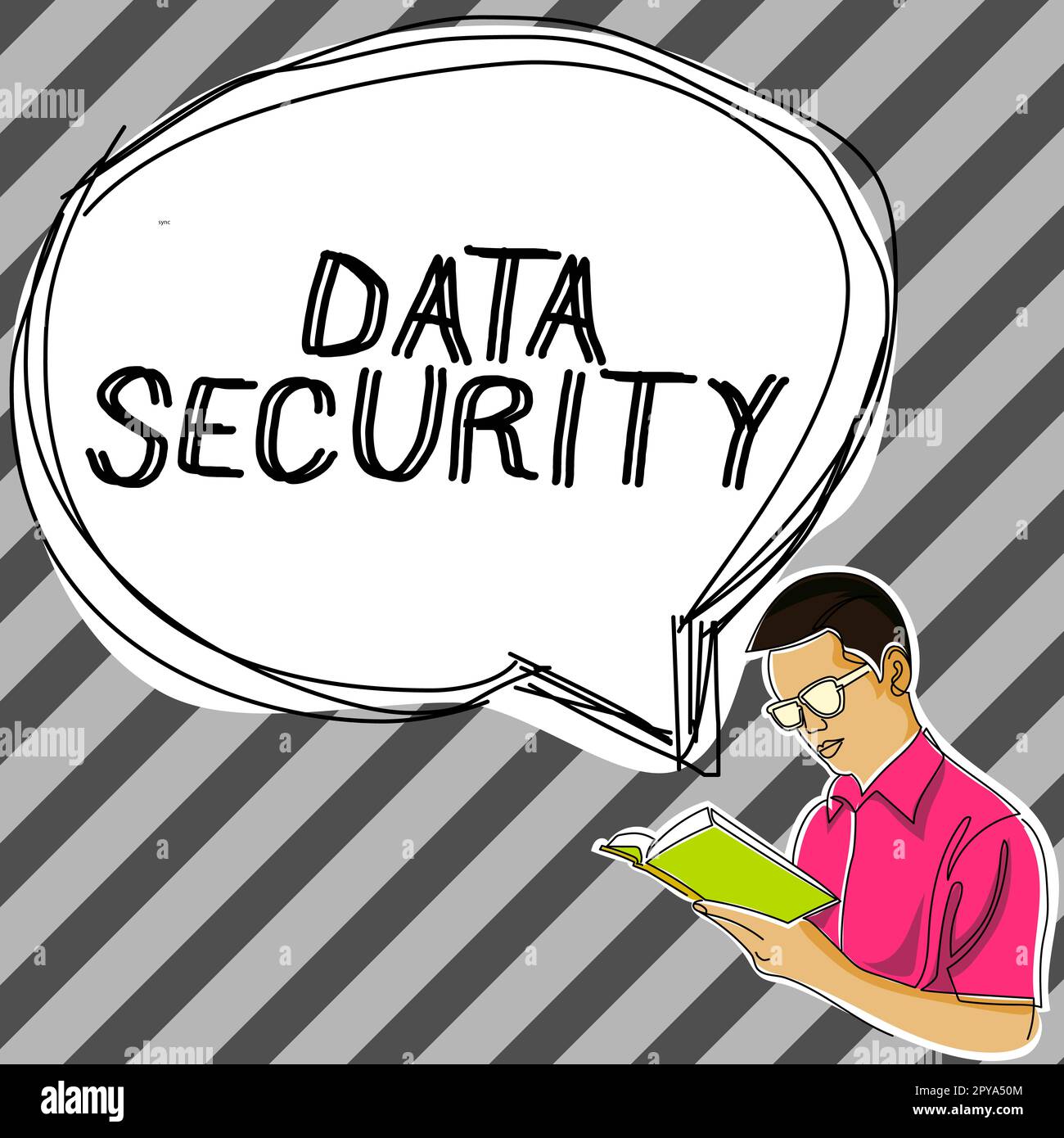 Ispirazione che mostra Sign Data Security. Approccio aziendale riservatezza crittografia disco Backup protezione password Foto Stock