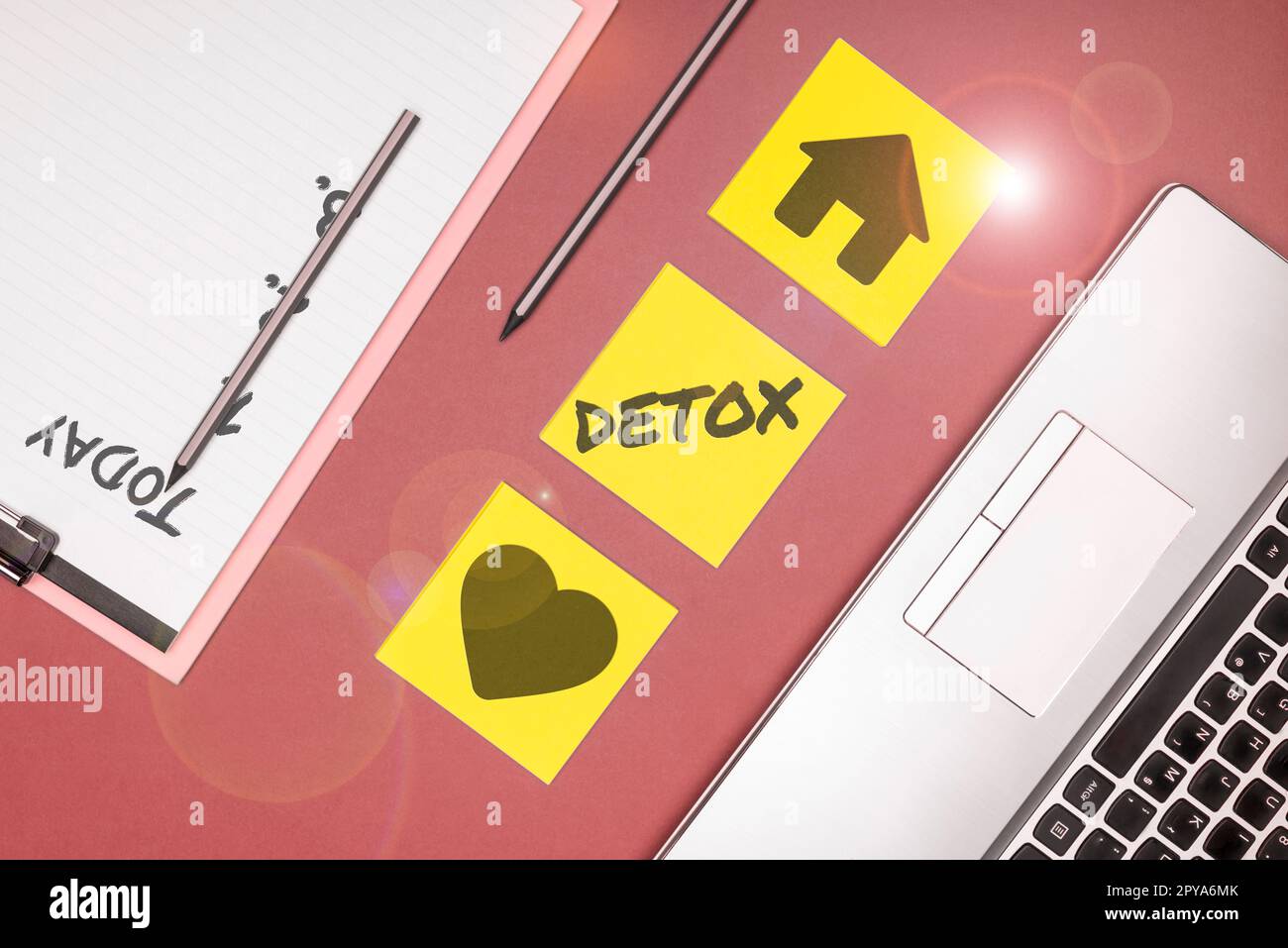 Segno di scrittura a mano Detox. Parola per momento per la salute di nutrizione di dieta il trattamento di dipendenza pulisce Foto Stock