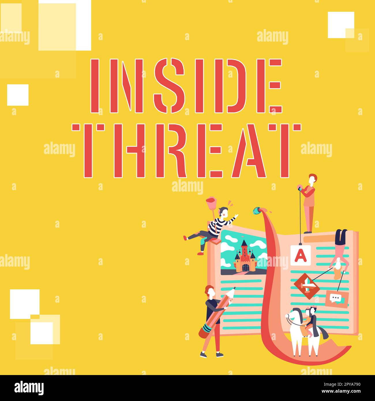 Visualizzazione concettuale all'interno della minaccia. Parola per informazione che solo un insider avrebbe informazioni reali Foto Stock