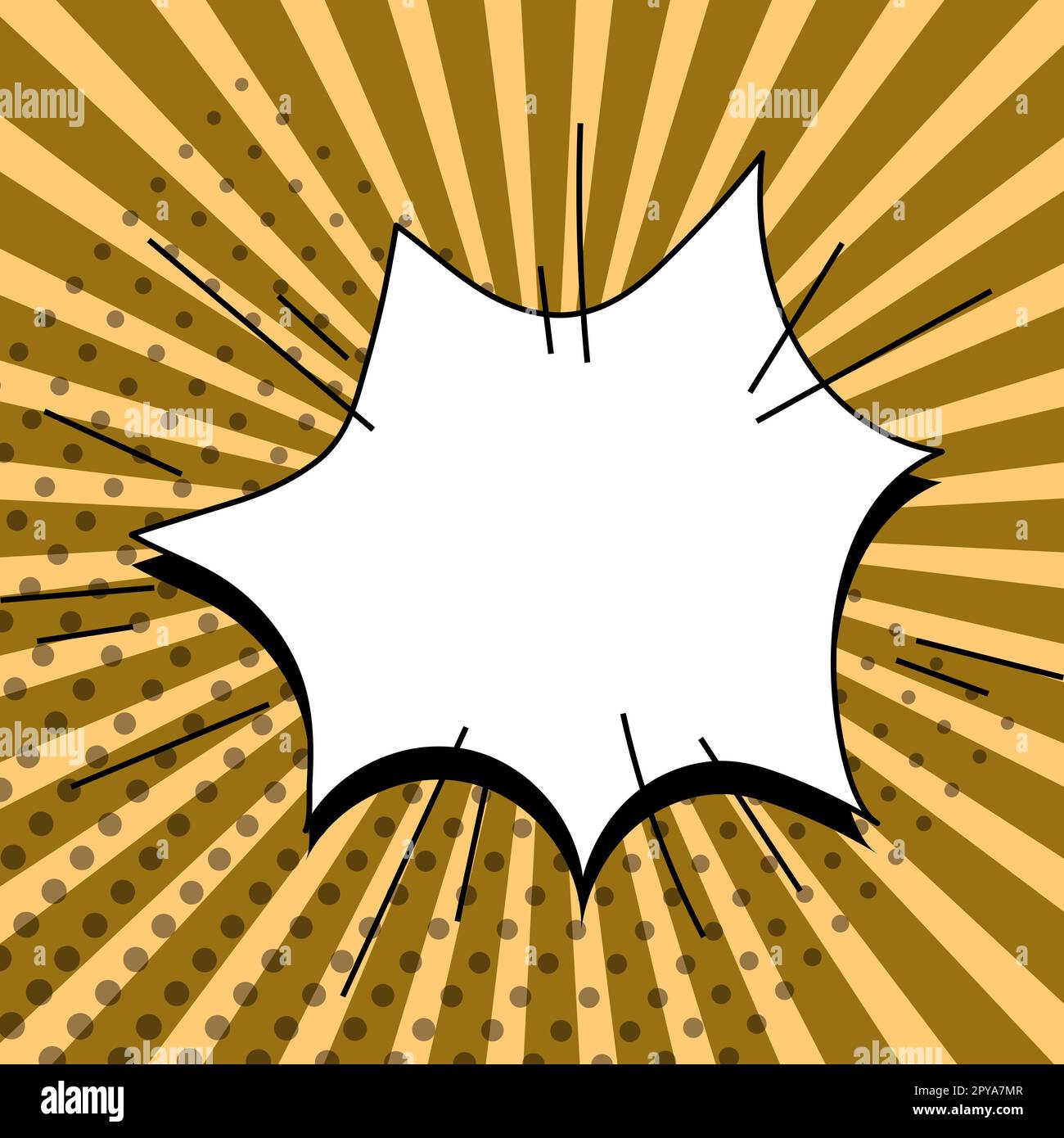 Fumetto vuoto Speech Bubble con Copy Space e colorful Doodles. Foto Stock