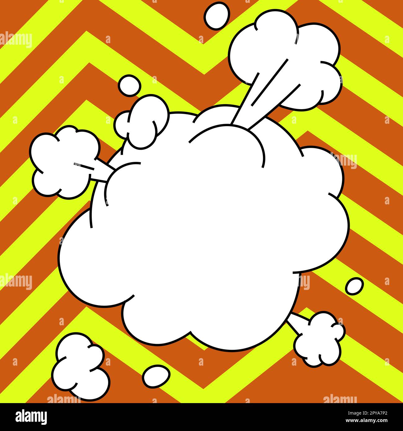 Fumetto vuoto Speech Bubble con Copy Space e colorful Doodles. Foto Stock