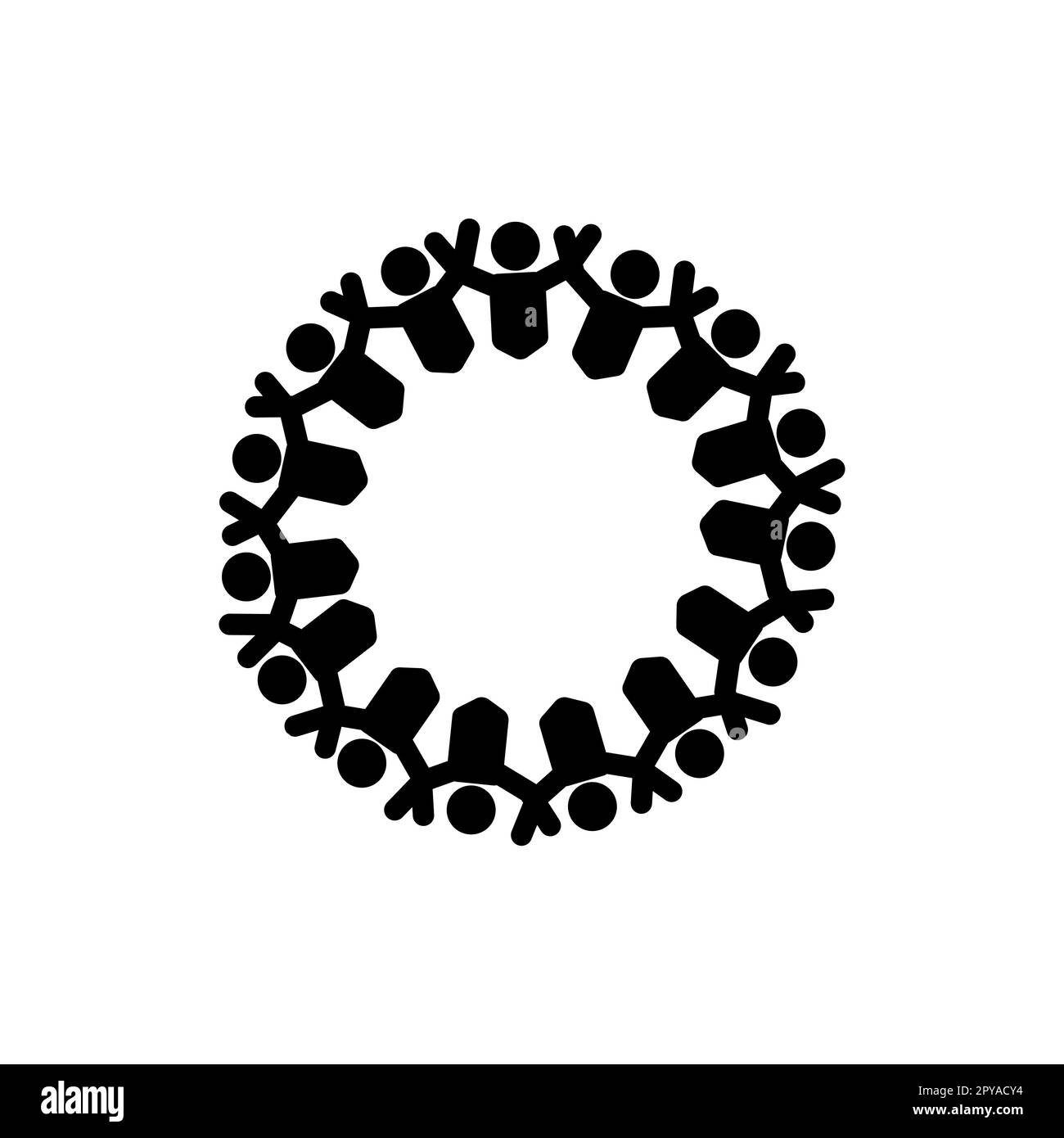 studenti di scuola che mostrano compagnia e amicizia . L'illustrazione grafica può anche rappresentare l'unità dei dipendenti, il sindacato dei lavoratori, i dirigenti che si riuniscono, Illustrazione Vettoriale
