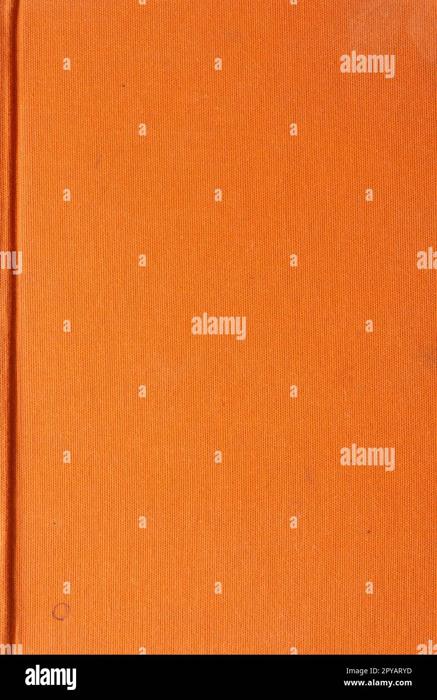 sfondo arancione di stoffa libro Foto Stock