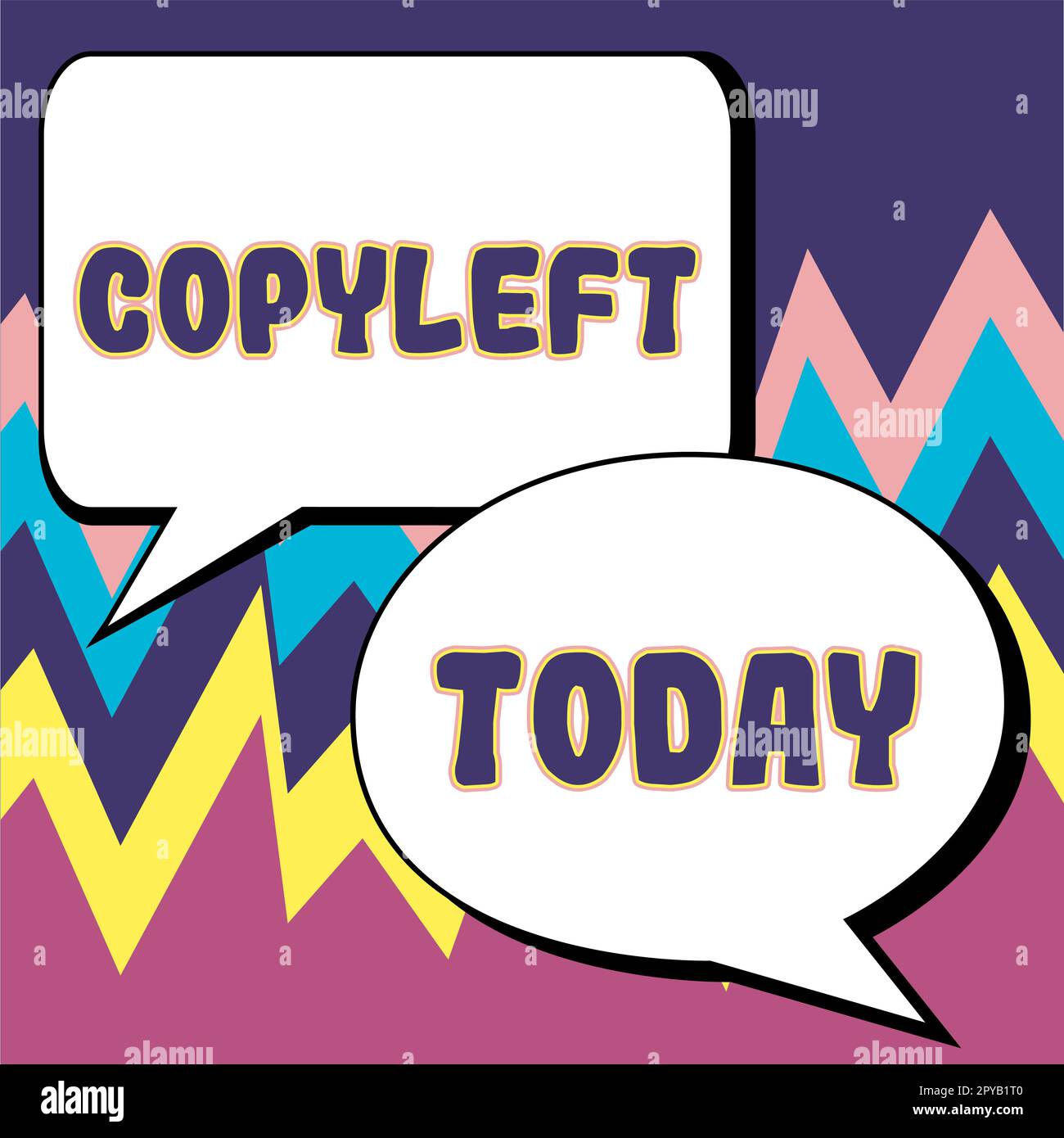 Testo che mostra l'ispirazione Copyleft. Parola scritta sul diritto di usare, modificare, copiare e condividere liberamente software, opere d'arte Foto Stock