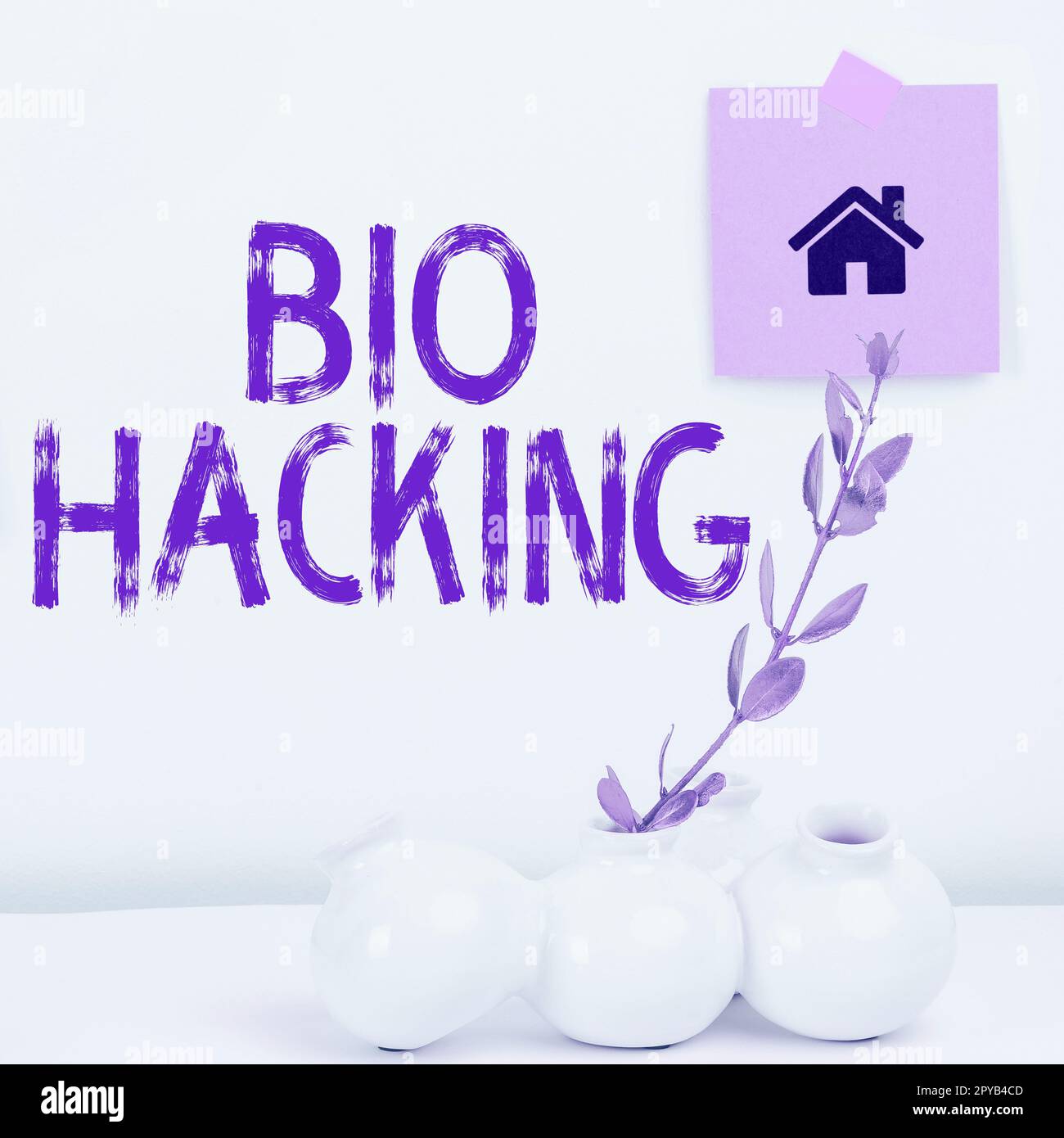 Cartello che mostra Bio Hacking. Concetto di Internet che sfrutta il materiale genetico sperimentalmente senza riguardo agli standard etici Foto Stock