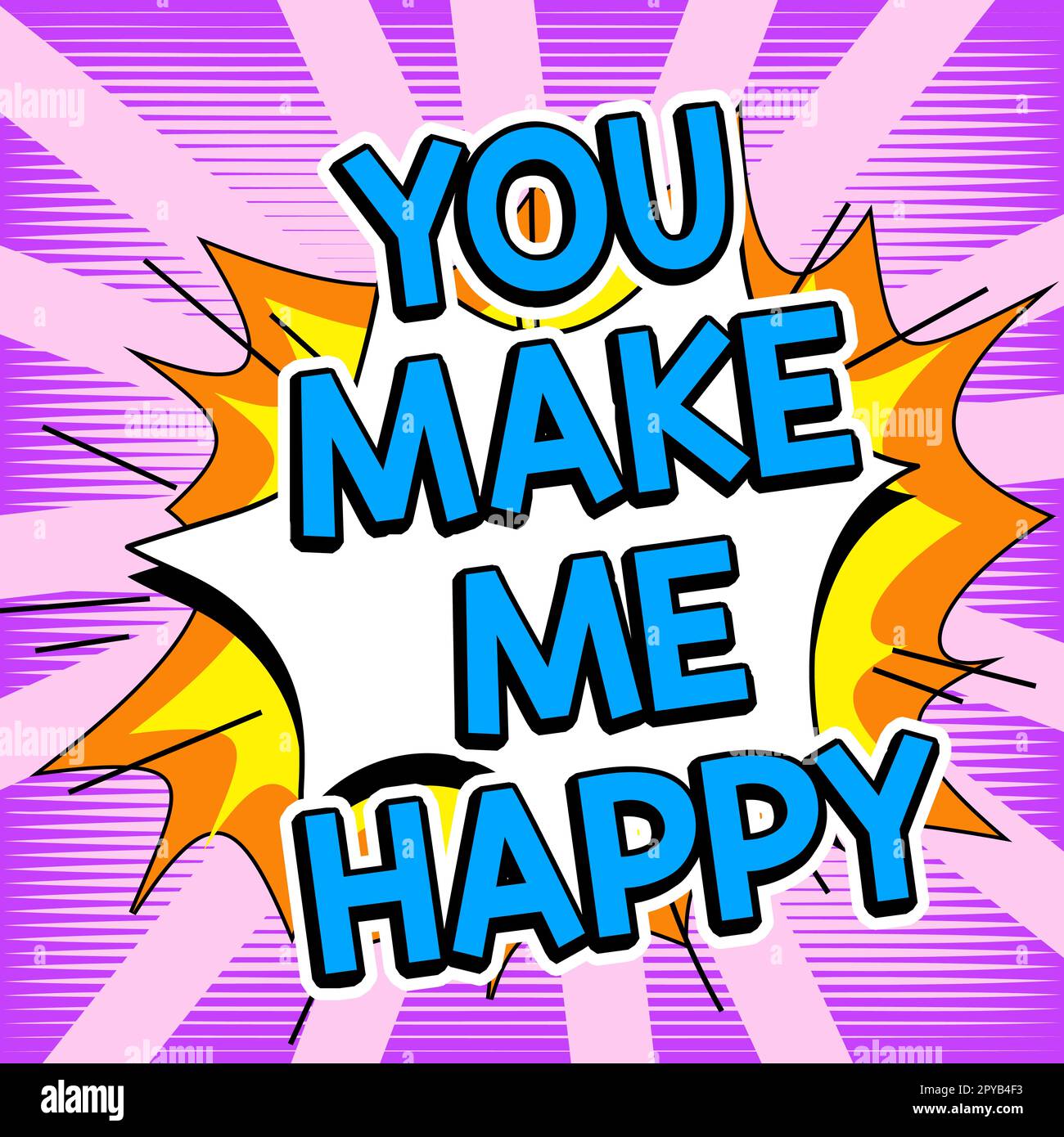 Testo che mostra l'ispirazione che mi rende felice. Concetto che significa qualcosa o qualcuno che dà piacere e piacere Foto Stock