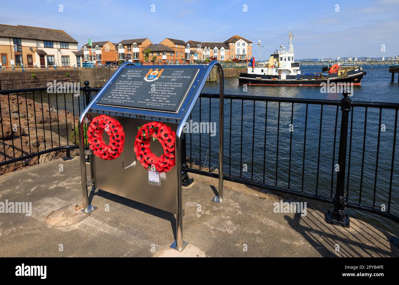 Merchant Seafarers War Memorial, Penarth, Galles Foto Stock