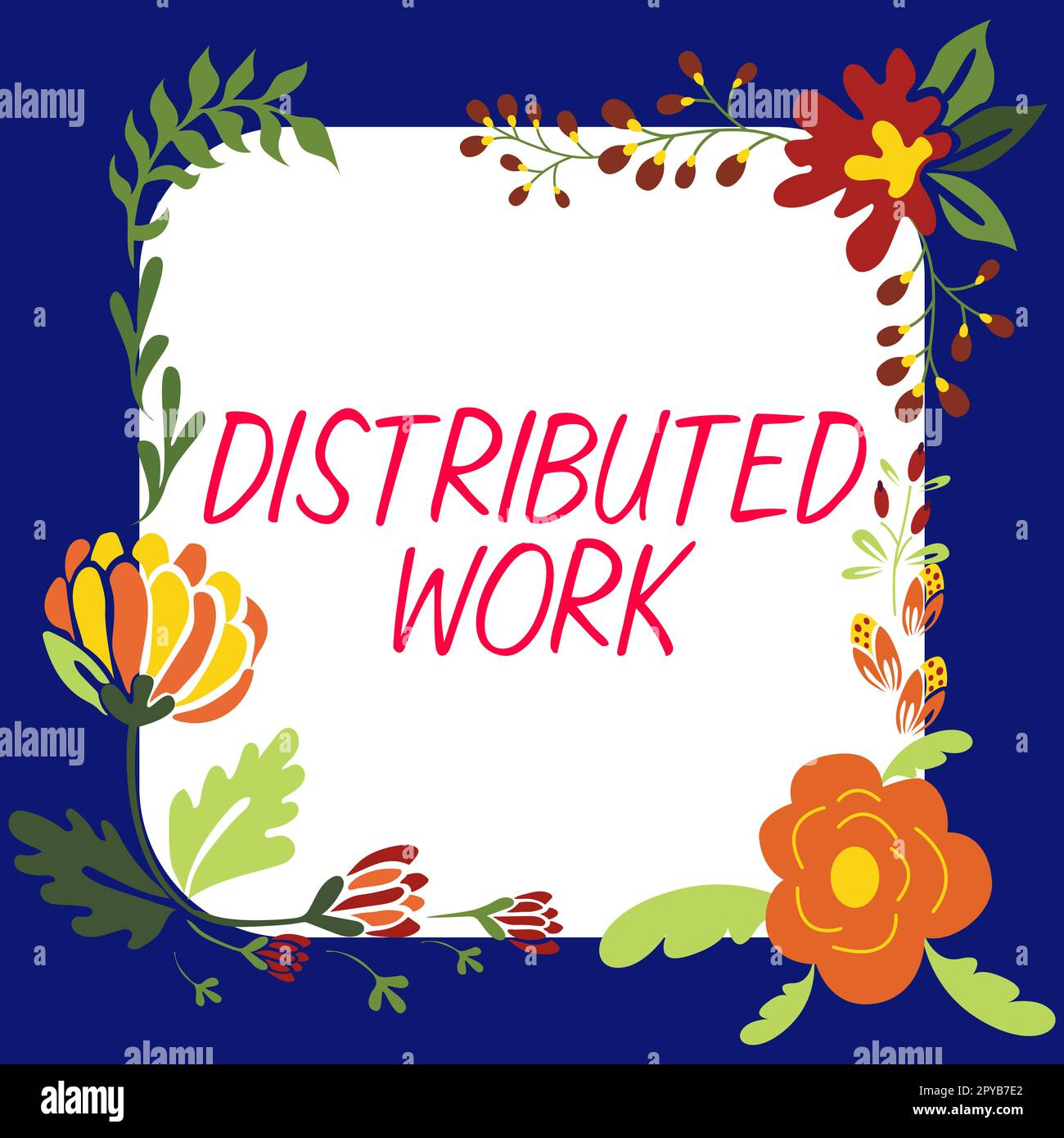 Visualizzazione concettuale lavoro distribuito. Foto concettuale praticata dalle imprese che utilizzano le strutture di rete Foto Stock