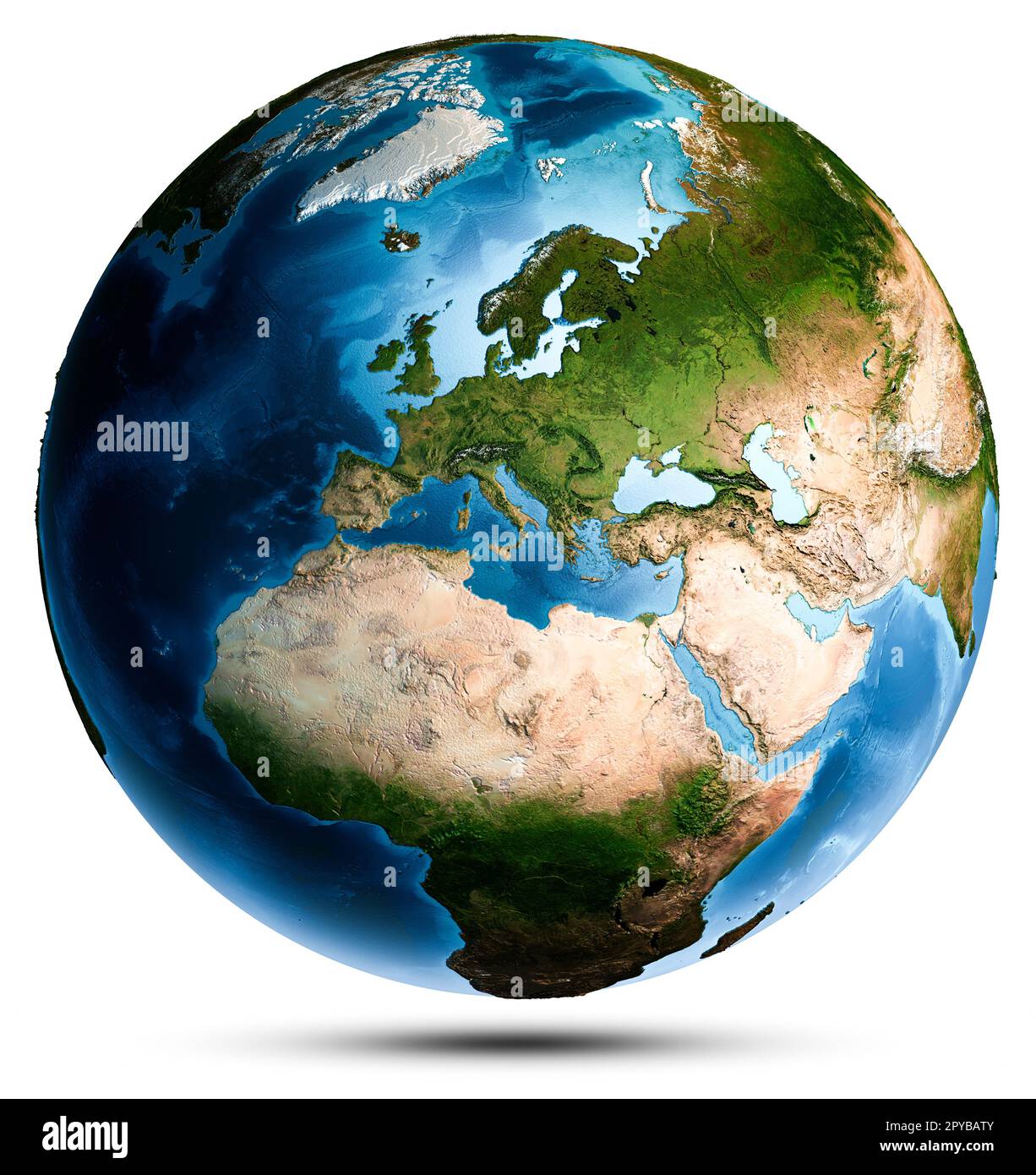 Pianeta Terra mondo globo. Elementi di questa immagine forniti dalla NASA.  rendering 3d Foto stock - Alamy