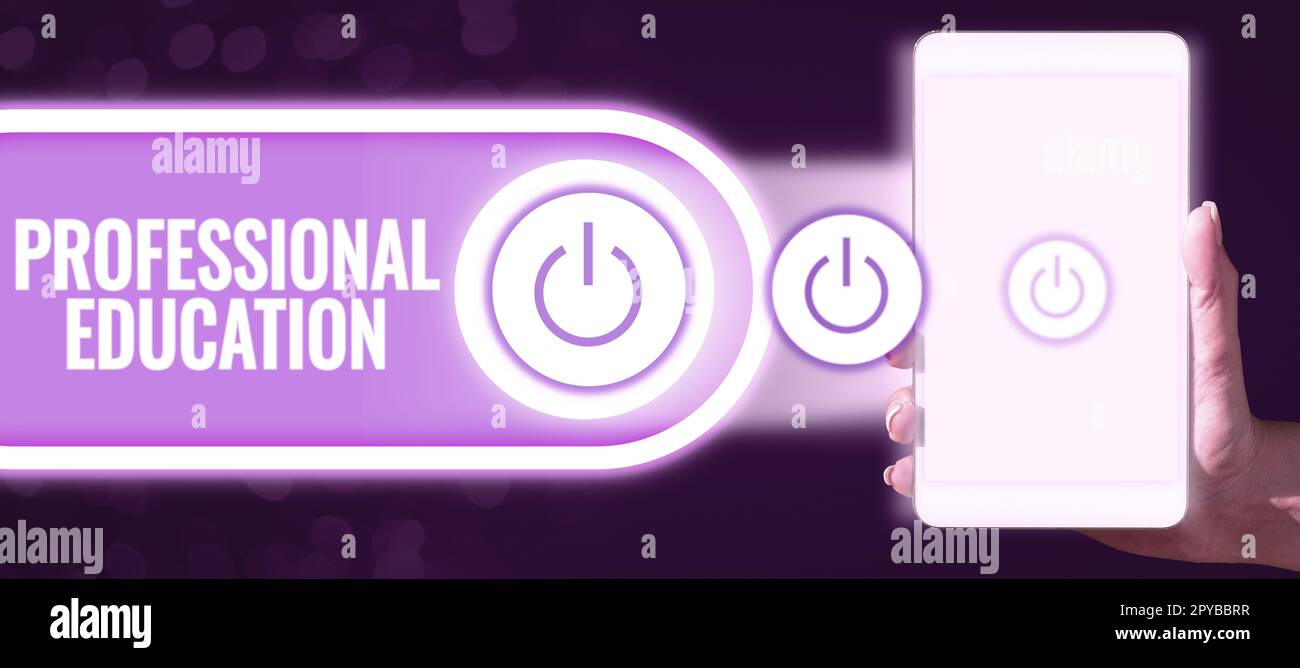 Scrittura di testo con visualizzazione formazione professionale. Word for Continuing Education Units Specialized Training Foto Stock