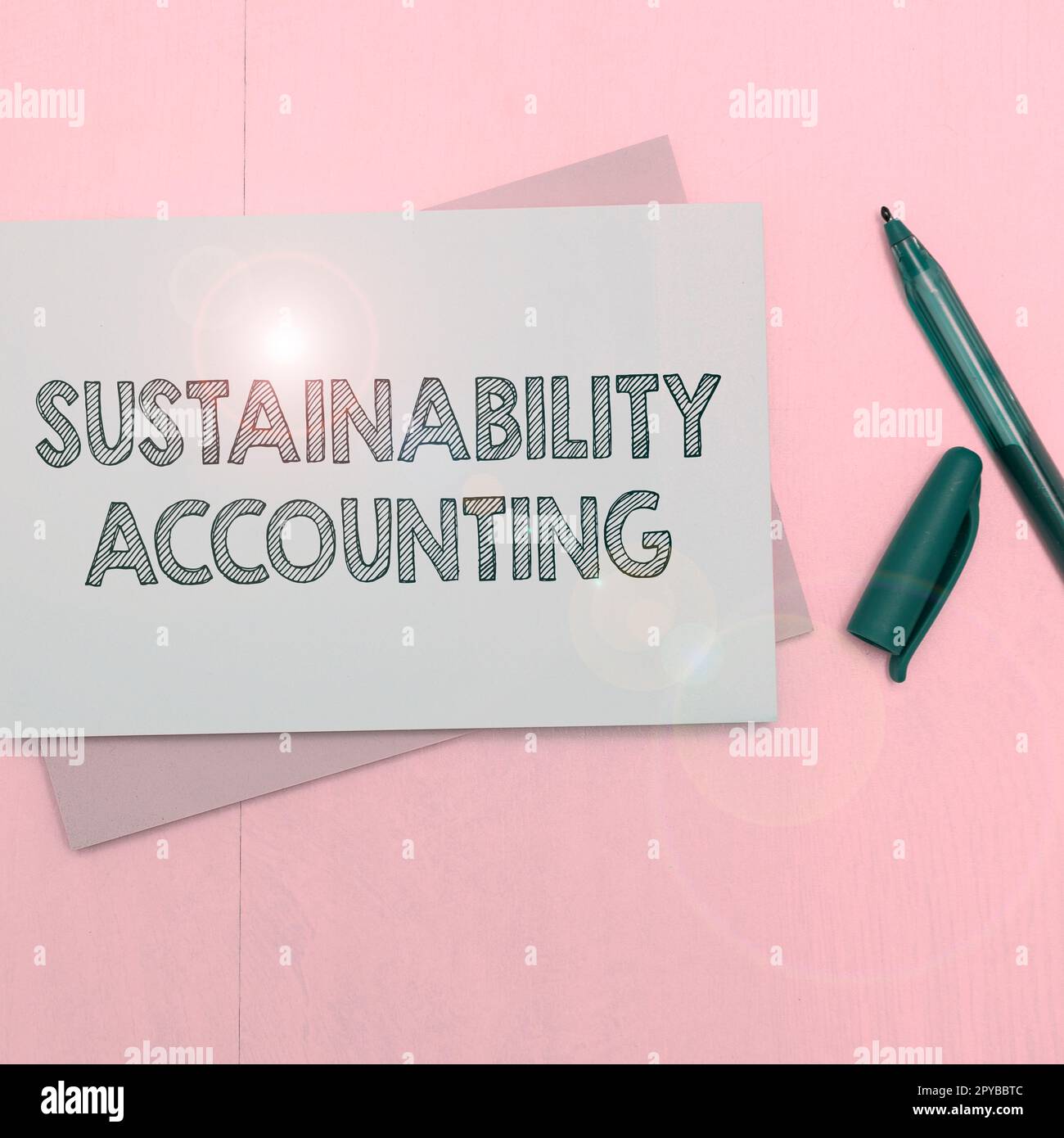 Ispirazione mostrando segno Sustainability Accounting. Idea di business la capacità di essere mantenuto ad una certa velocità e livello Foto Stock