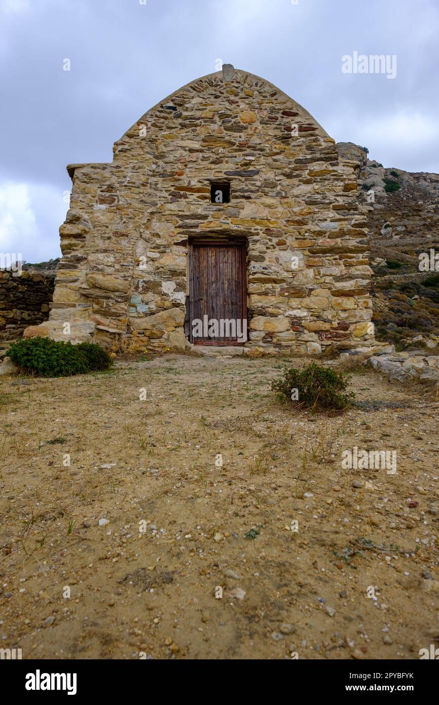 Cappella ortodossa santuario Naxos Grecia Foto Stock