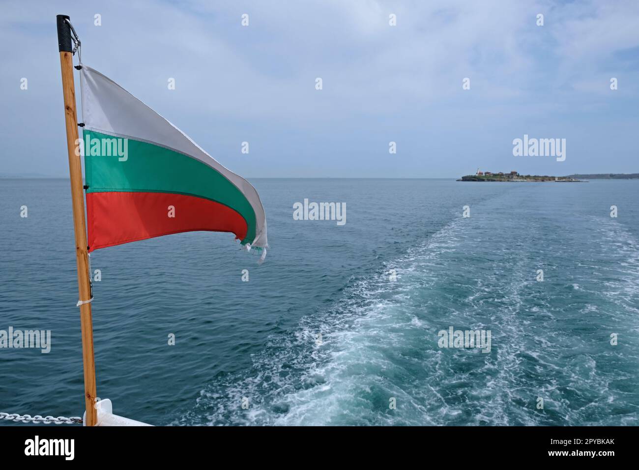 Vista sull'isola di Sant'Anastasia Foto Stock