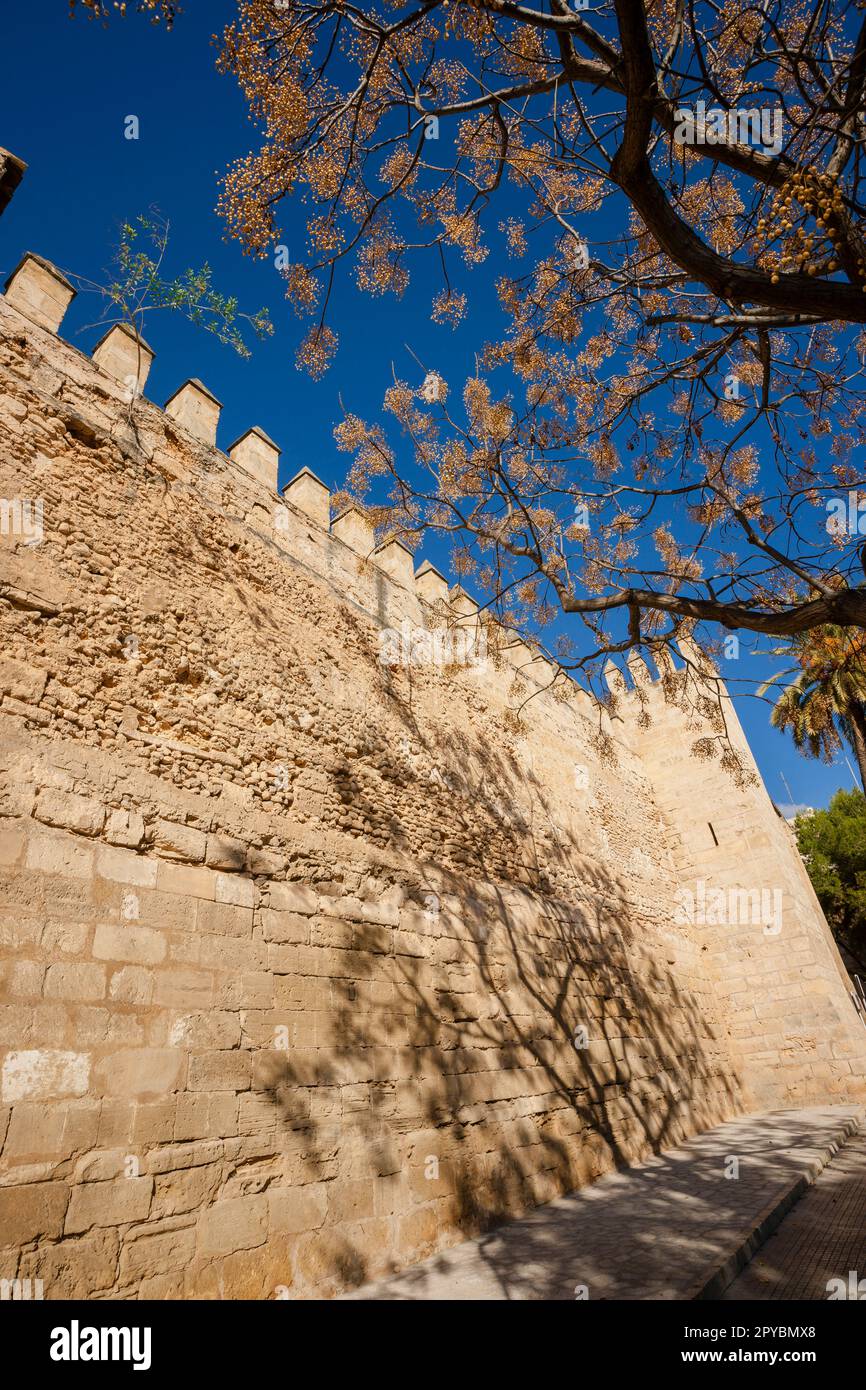 Muro arabo, 10th-12th ° secolo, Palma, Maiorca, isole baleari, spagna, europa Foto Stock