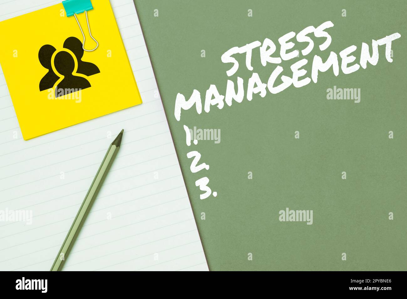 Ispirazione che mostra il segno stress Management. Panoramica aziendale imparare modi di comportarsi e pensare che riducono lo stress Foto Stock