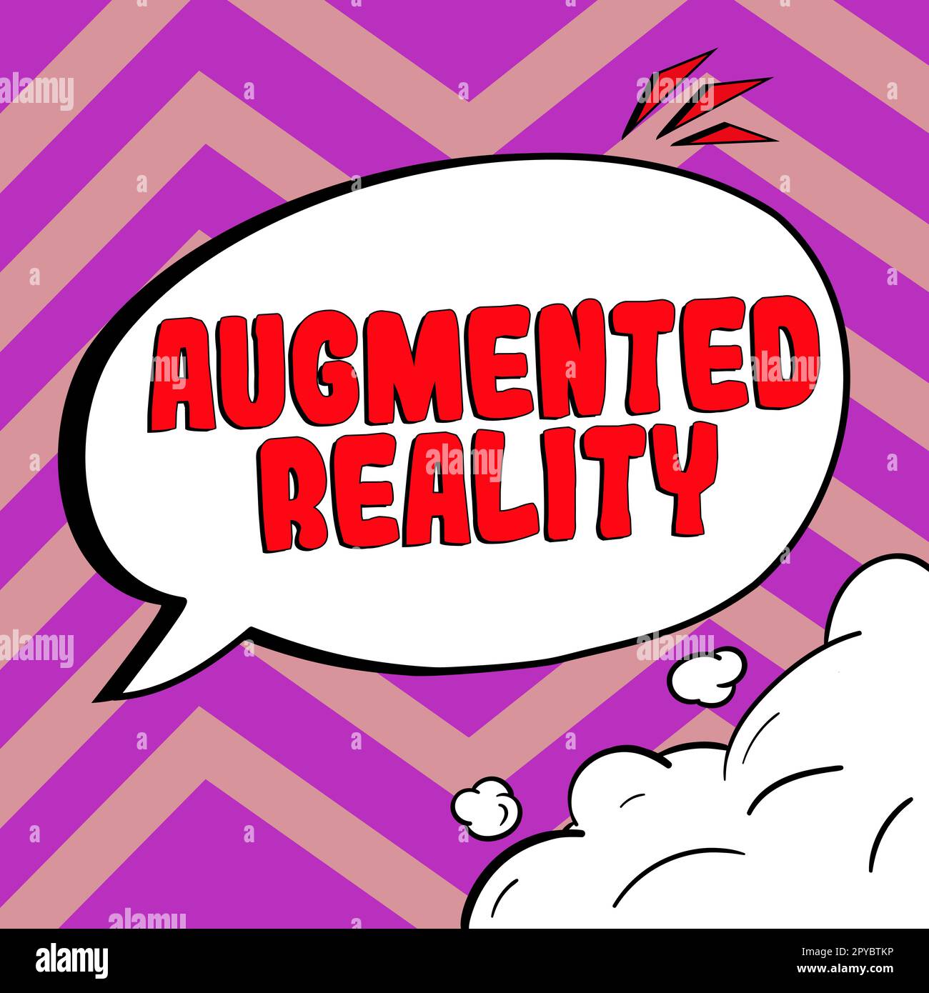 Visualizzazione dei segni realtà aumentata. Tecnologia fotografica concettuale che impone l'immagine del computer al mondo reale Foto Stock