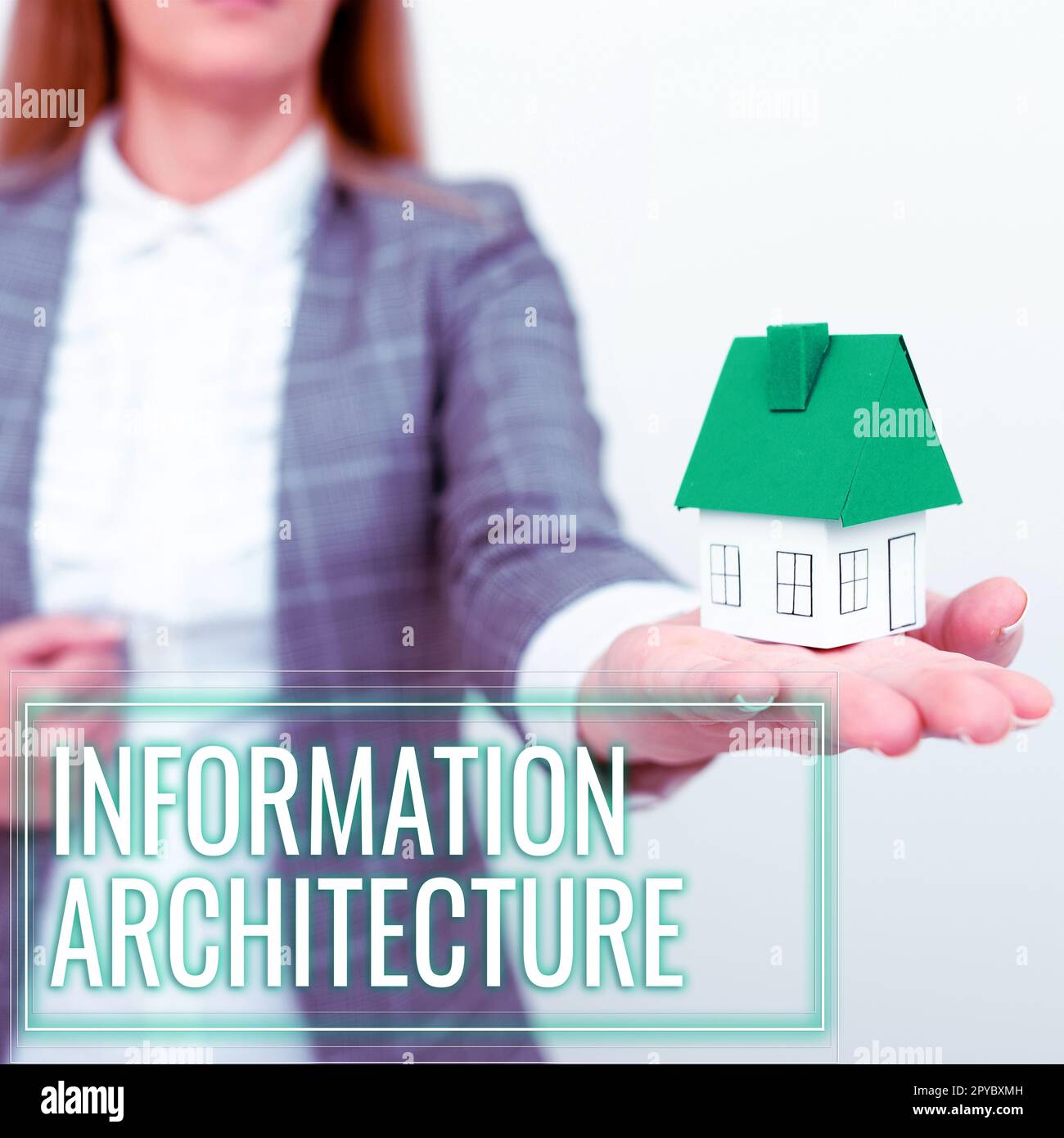 Architettura delle informazioni di visualizzazione concettuale. Progettazione strutturale aziendale ambienti informativi condivisi Foto Stock