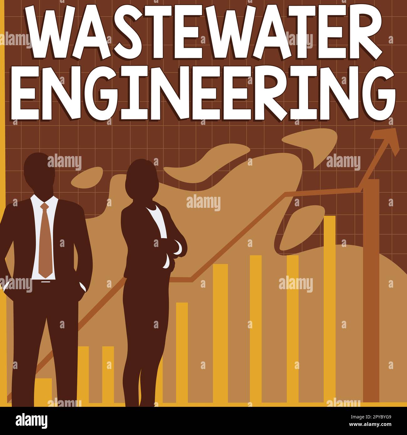 Scrittura a mano del testo Wastewater Engineering. Parola per i metodi di ingegneria per migliorare la sanificazione in pubblico Foto Stock