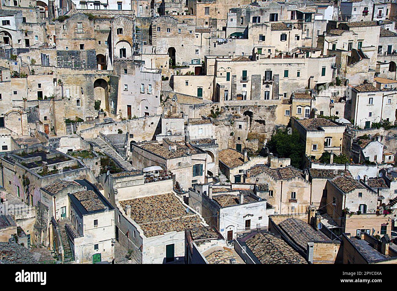 Le pietre di Matera Foto Stock