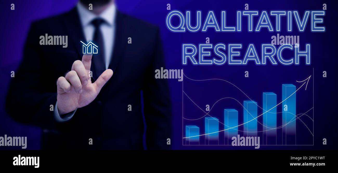 Testo che mostra ispirazione Ricerca qualitativa. Foto concettuale certificata per svolgere un lavoro competente con esperienza Foto Stock