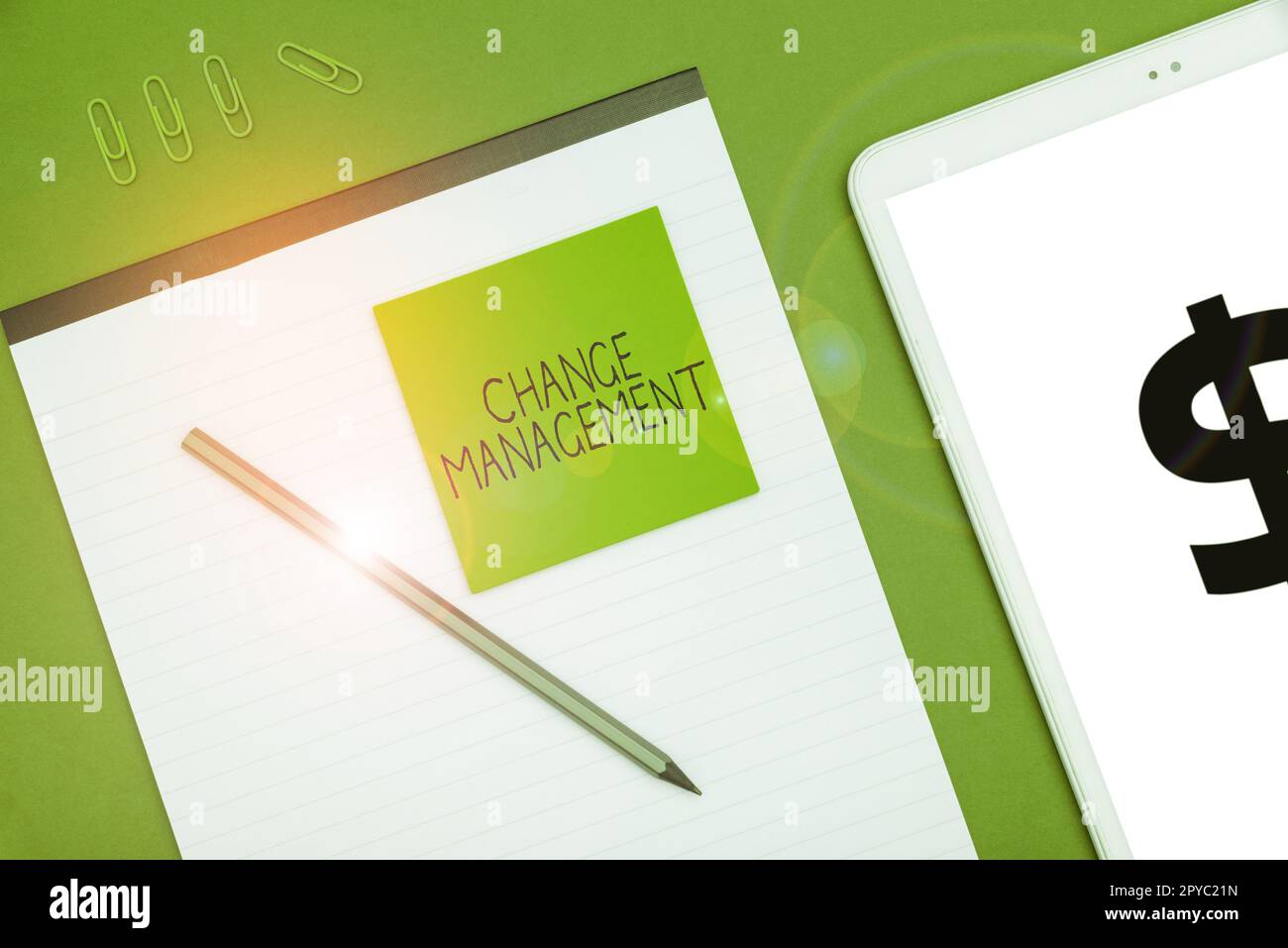 Didascalia di testo che presenta Change Management. Concetto significato Sostituzione della leadership in un'organizzazione nuove politiche Foto Stock