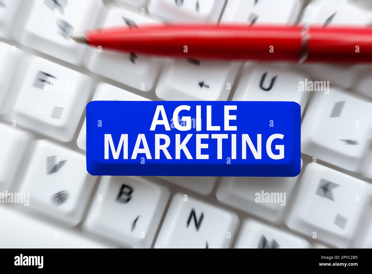 Didascalia concettuale Agile Marketing. Idea aziendale focalizzata sugli sforzi dei team che offrono valore al cliente finale Foto Stock