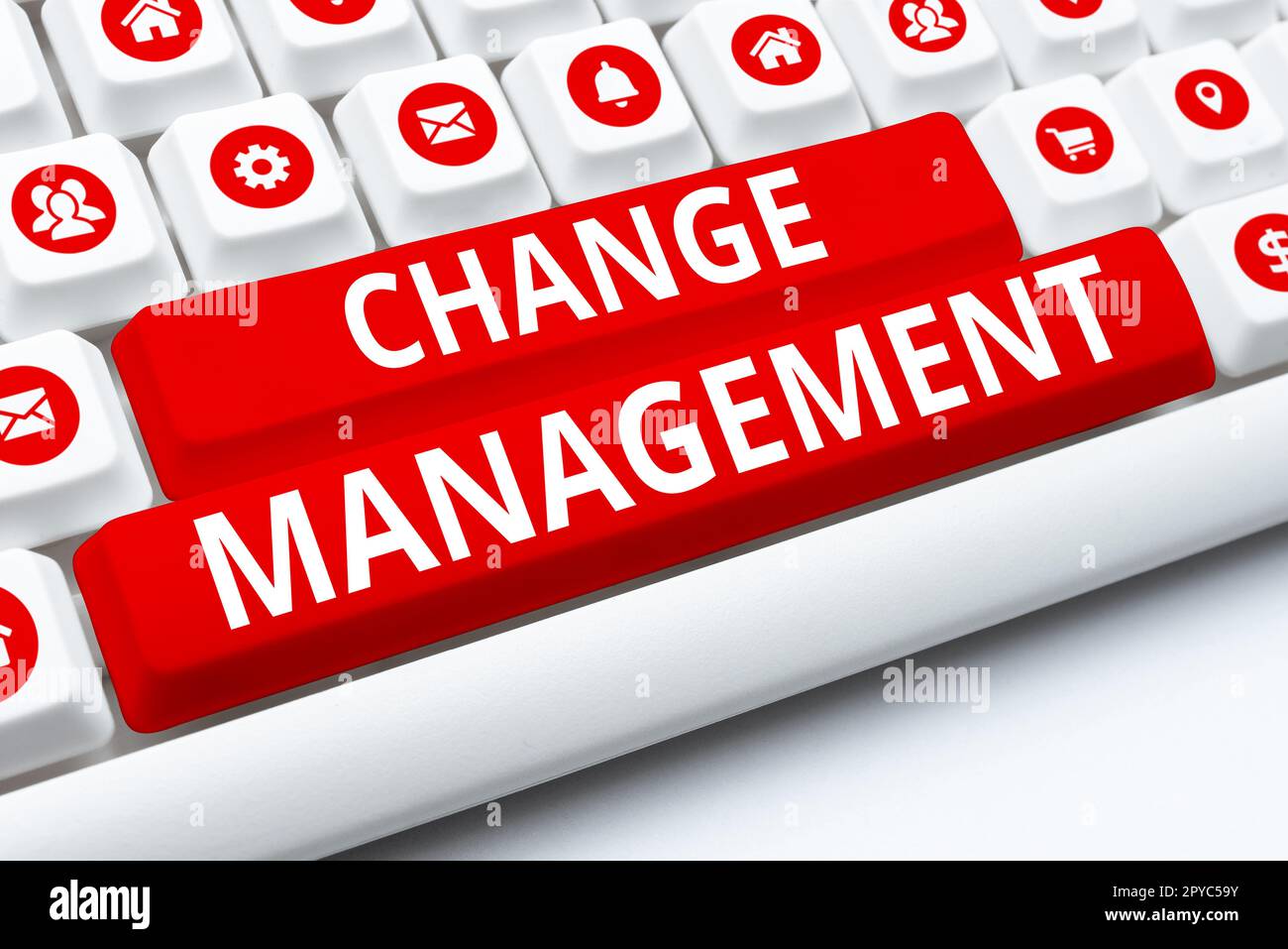 Firma che visualizza Change Management. Foto concettuale Sostituzione della leadership in un'organizzazione nuove politiche Foto Stock