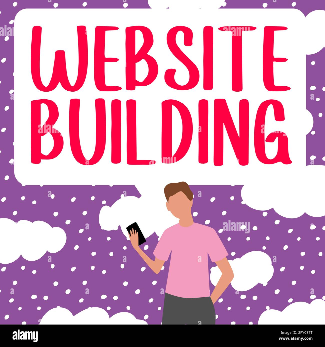 Costruzione di Web site di didascalia concettuale. Strumenti per la vetrina aziendale che consentono in genere la creazione di pagine Foto Stock