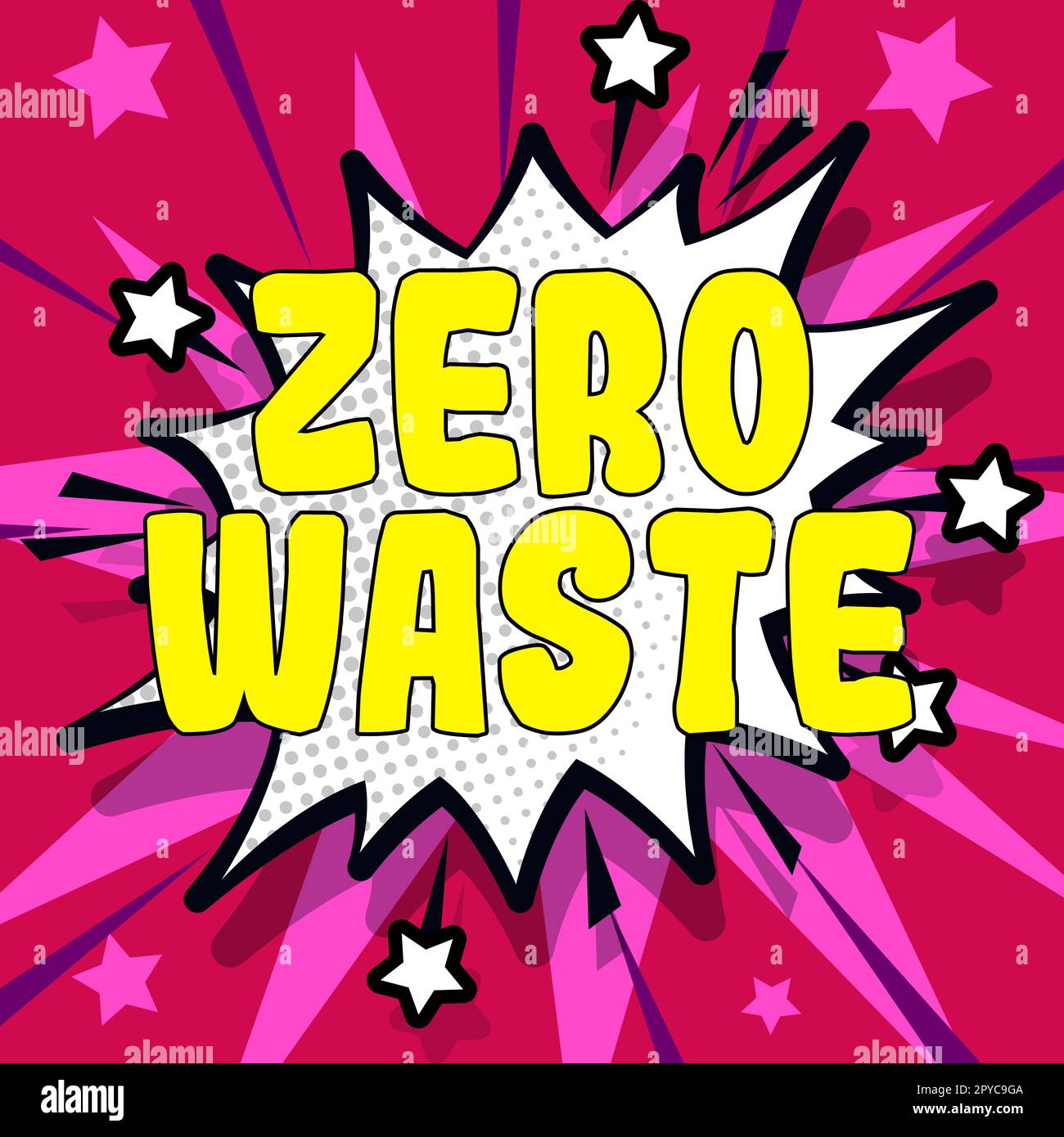 Scrittura a mano del testo Zero Waste. La parola responsabilità industriale include il compostaggio, il riciclaggio e il riutilizzo Foto Stock