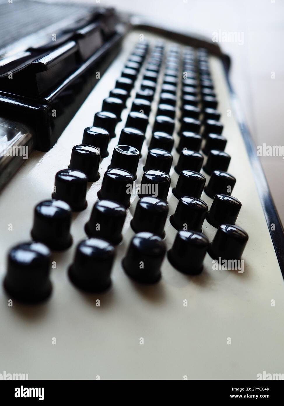 Pulsanti bassi neri sull'armonica. Fisarmonica per 60 bassi. Strumento musicale tradizionale. Antico primo piano dell'armonica tedesca Foto Stock