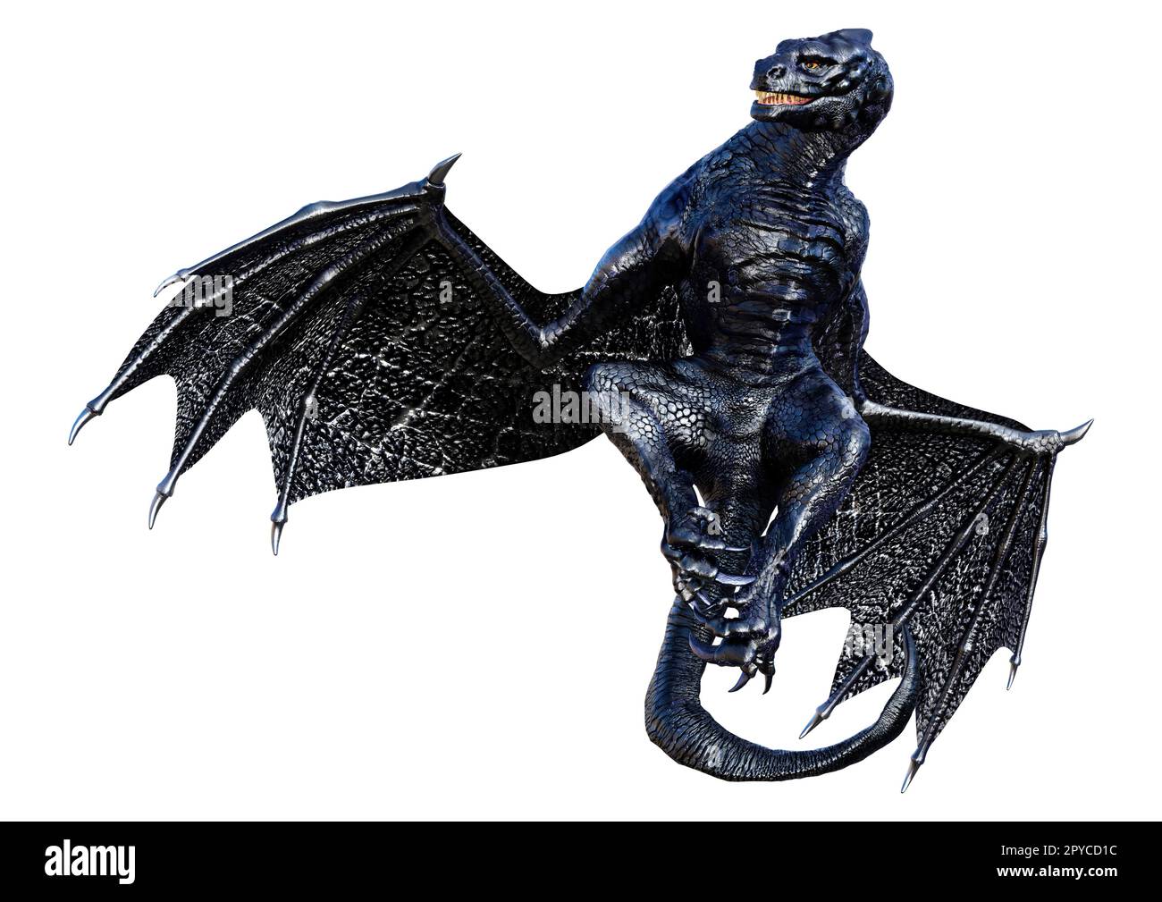 3D rendering di una fantasia dragon isolati su sfondo bianco Foto Stock