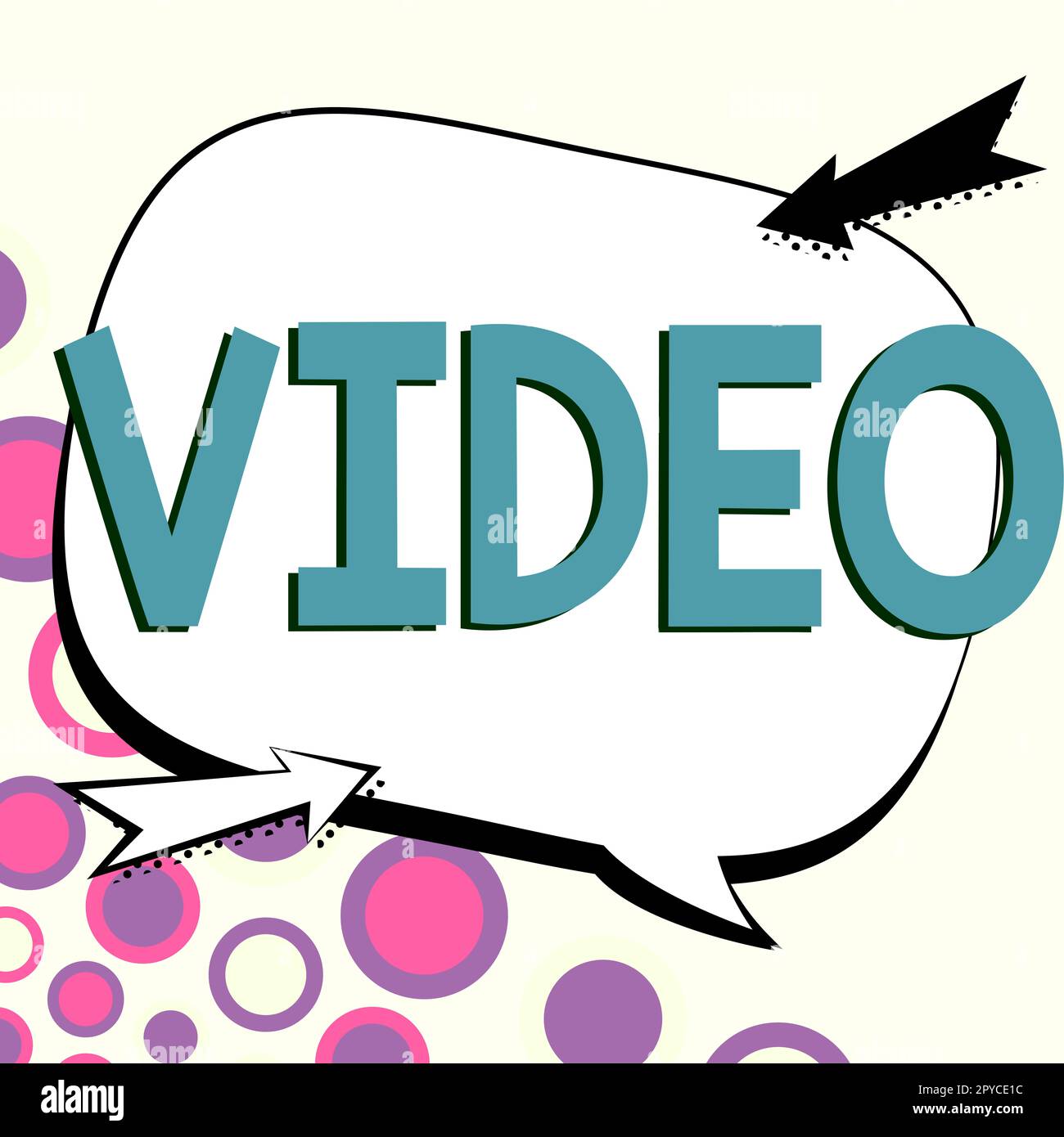 Scrittura visualizzazione testo Video. Registrazione di una vetrina aziendale che riproduce o trasmette immagini visive in movimento Foto Stock