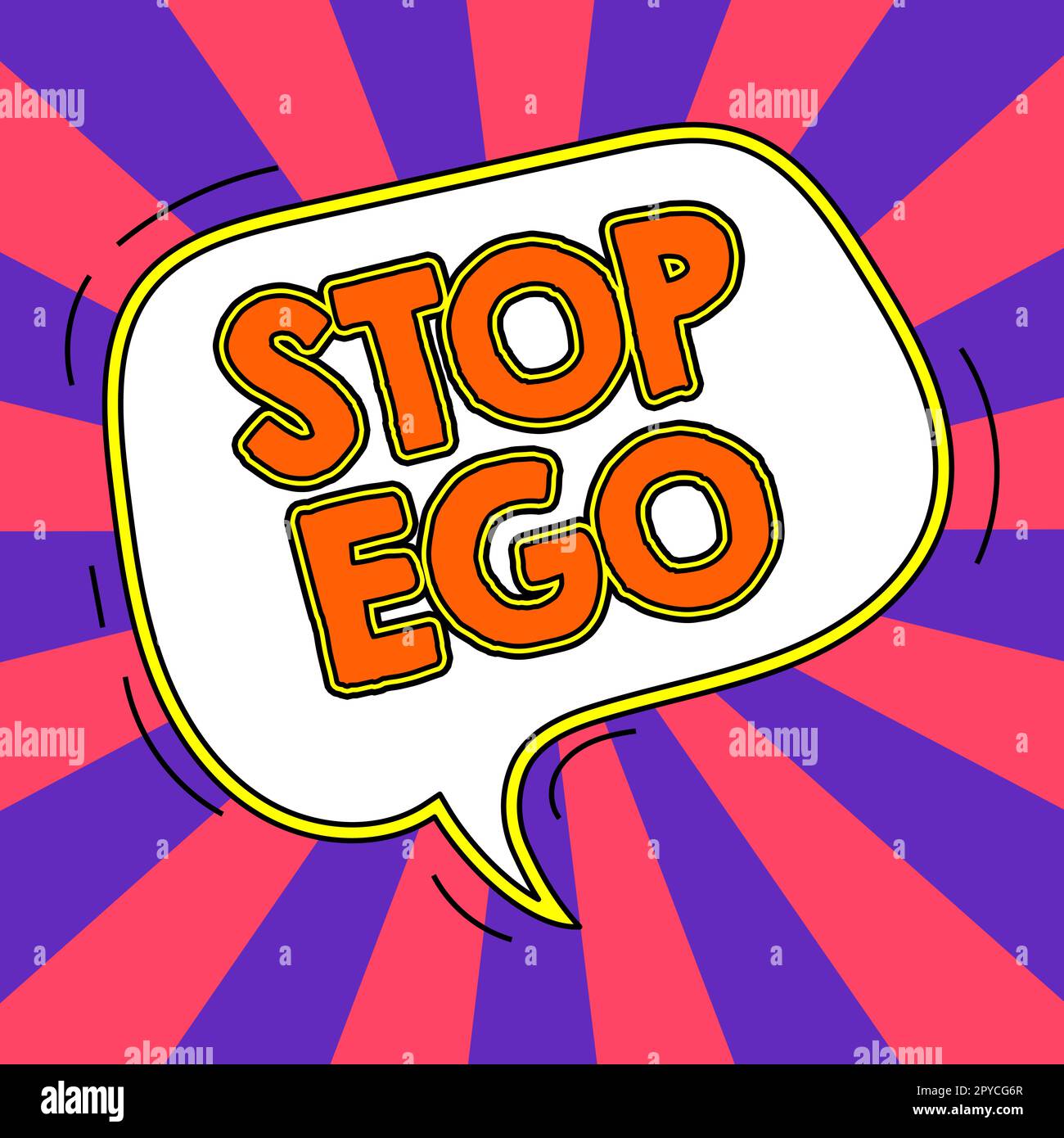 Didascalia concettuale Stop Ego. Concetto del Internet controlli la vostra ossessione circa una decisione o un evento o qualche cosa Foto Stock