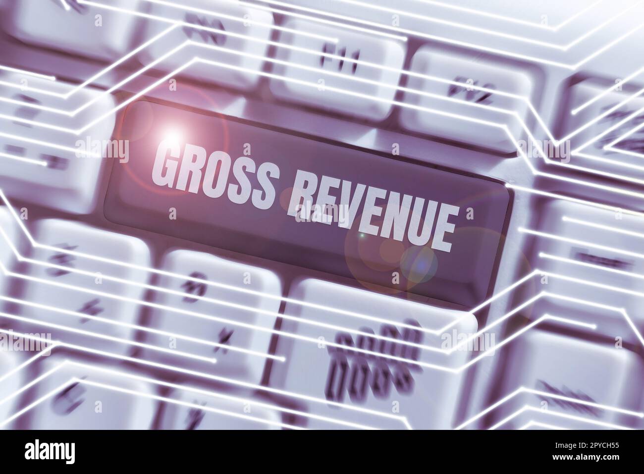 Visualizzazione concettuale fatturato lordo. Business idea valore totale di tutto ciò che viene prodotto nel paese Foto Stock