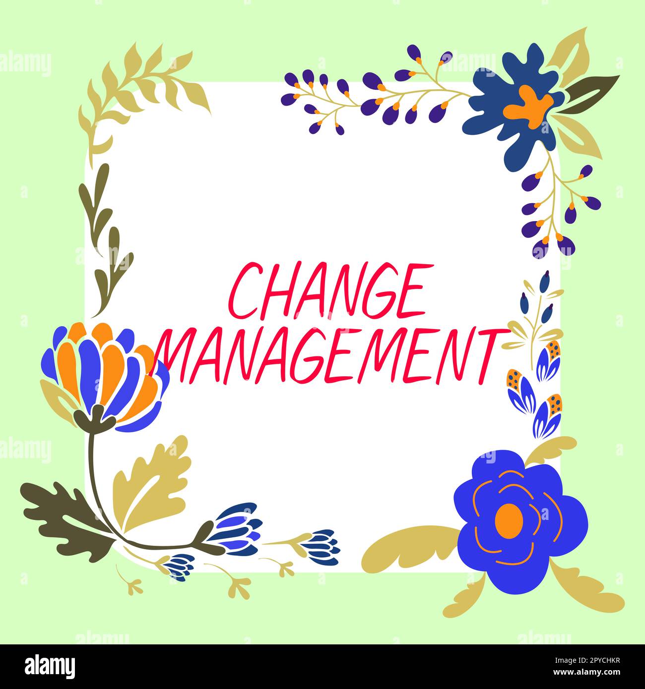 Firma di scrittura a mano Change Management. Idea di business Sostituzione della leadership in un'organizzazione nuove politiche Foto Stock