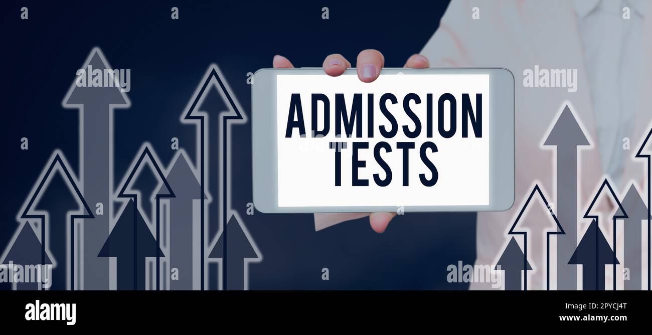 Testi scritti a mano Test di ammissione. Approccio aziendale esame sostenuto per essere accettato in una scuola Foto Stock