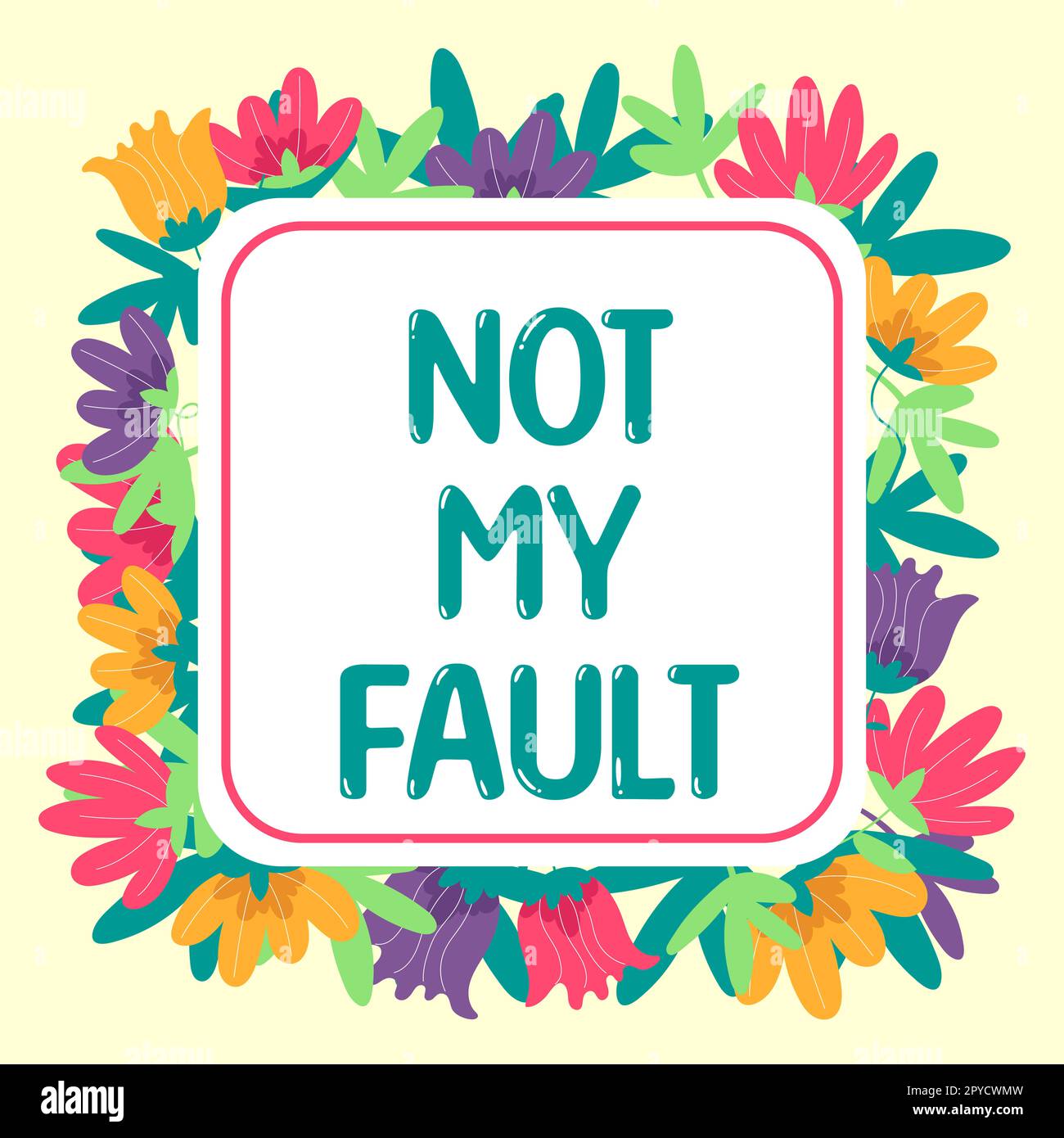 La visualizzazione concettuale non è il mio guasto. Vetrina aziendale per scuse per evitare di essere accusati di un errore Foto Stock