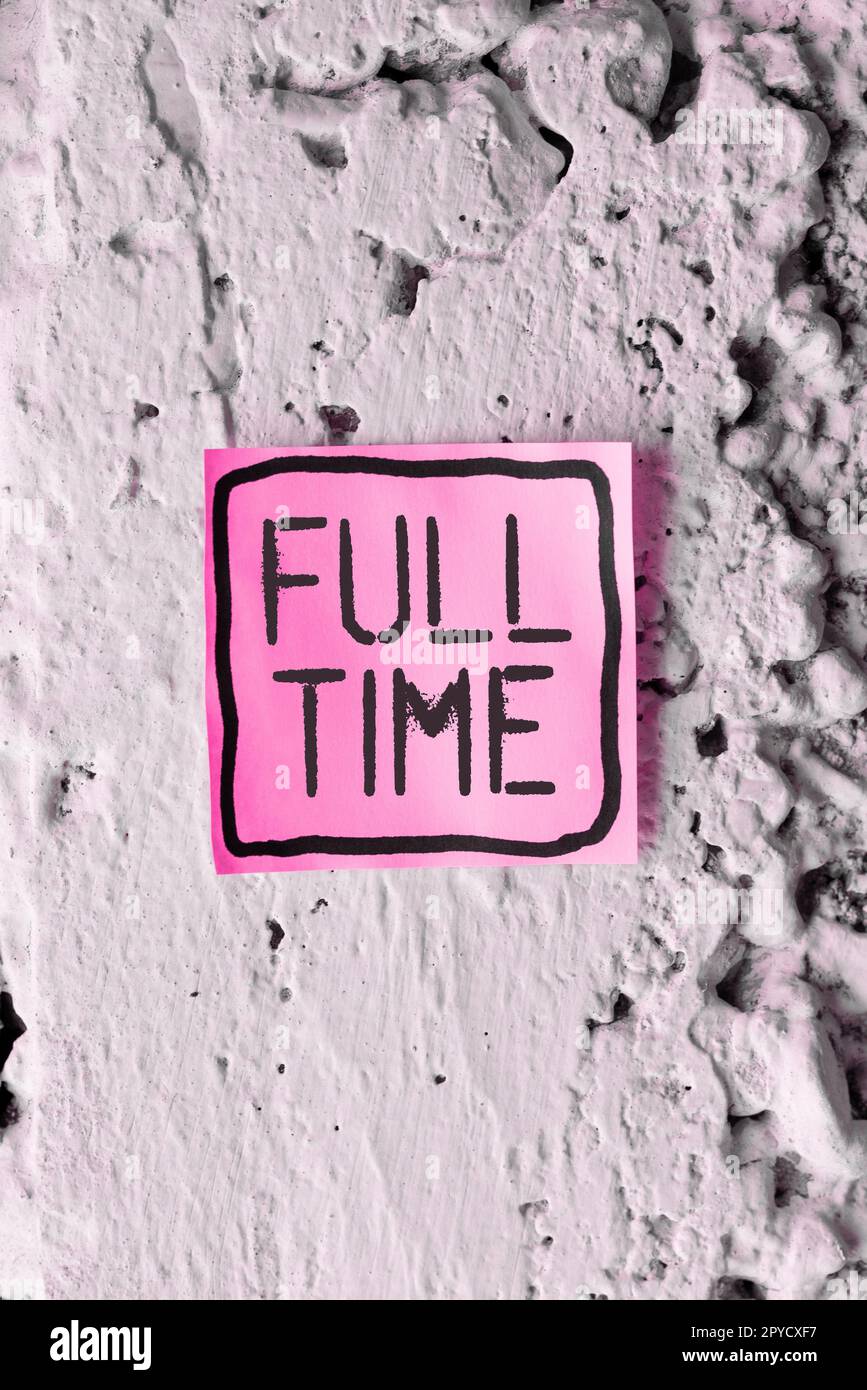 Visualizzazione concettuale a tempo pieno. Panoramica aziendale funzionamento o funzionamento del numero di ore consueto in un giorno Foto Stock