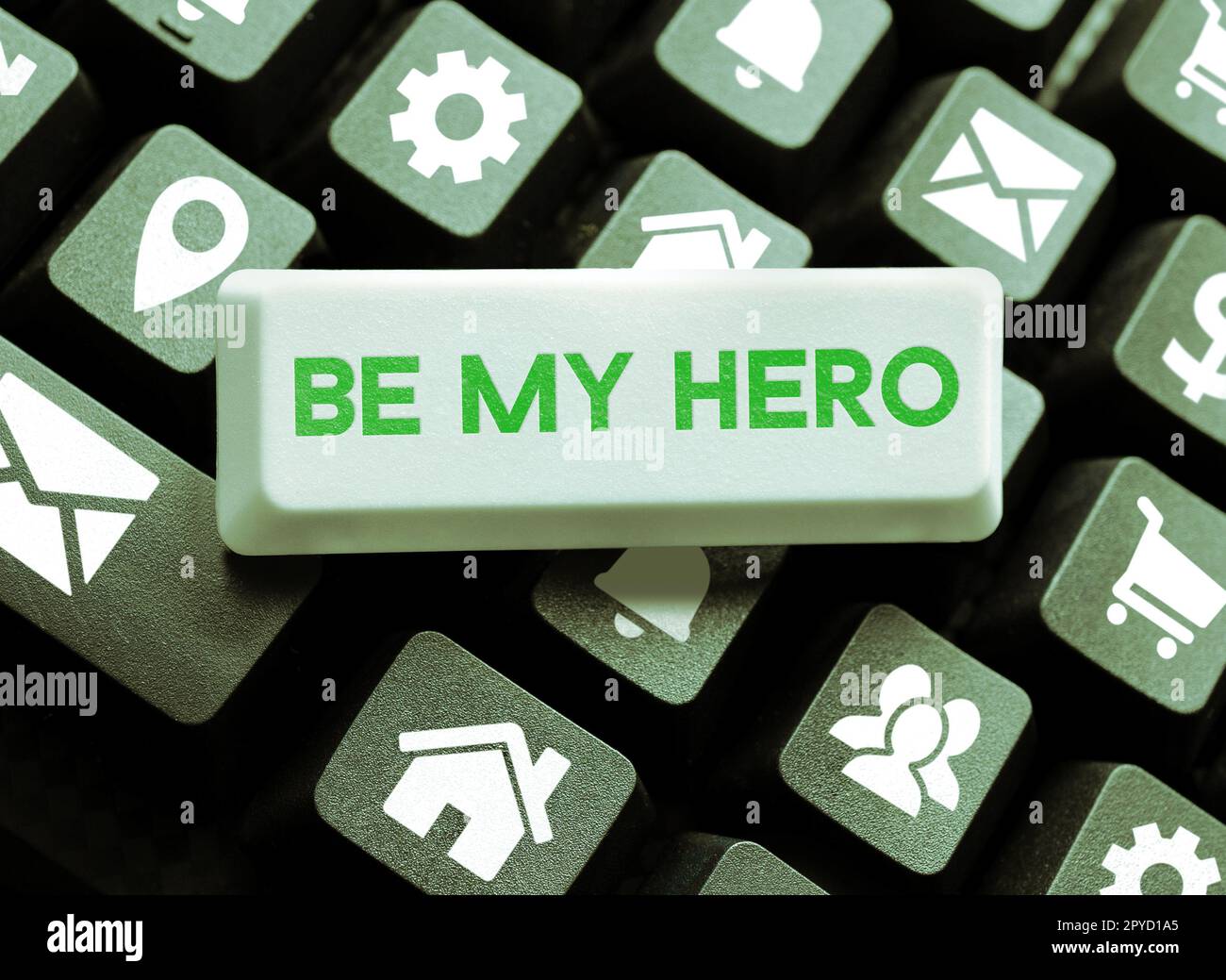 Cartello di testo che mostra Be My Hero. Concetto di Internet richiesta da qualcuno di ottenere alcuni sforzi di azioni eroiche per lui Foto Stock