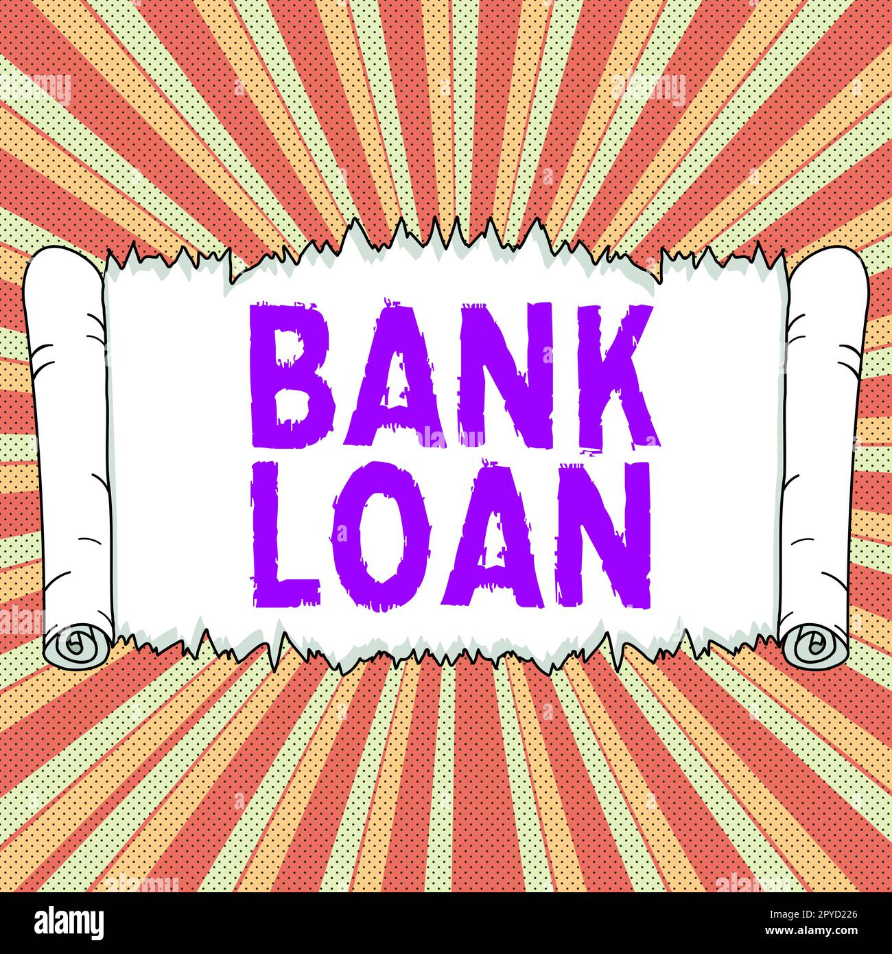 Testo di scrittura a mano prestito bancario. Vetrina di affari una quantità di denaro prestato a interessi da una banca a un mutuatario Foto Stock
