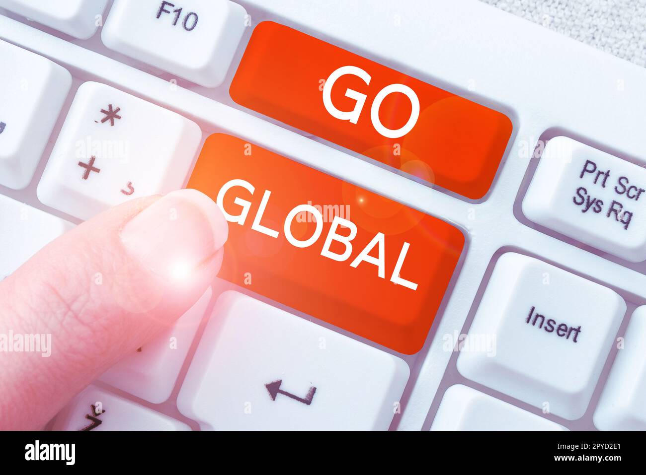 Ispirazione che mostra il segno Go Global. Parola per la relazione o l'inclusione di tutto o di un gruppo di cose Foto Stock