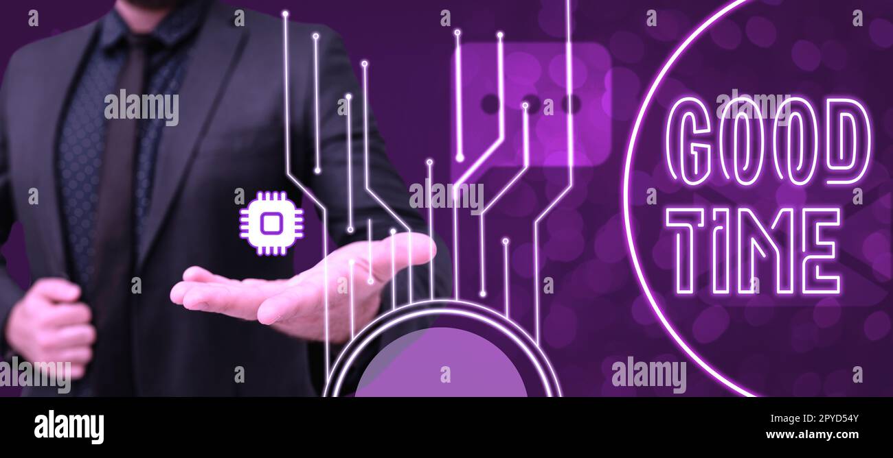Tempo di visualizzazione concettuale. Idea di affari il momento giusto per fare qualcosa o per qualcosa accadere Foto Stock