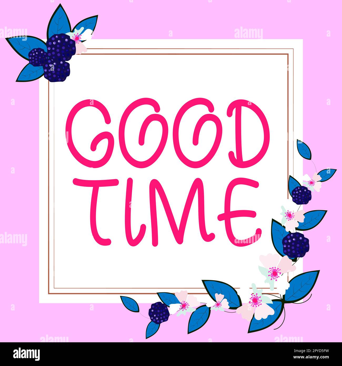 Scrivere il testo visualizzato è il momento giusto. Concetto che significa il momento giusto per fare qualcosa o per qualcosa per accadere Foto Stock